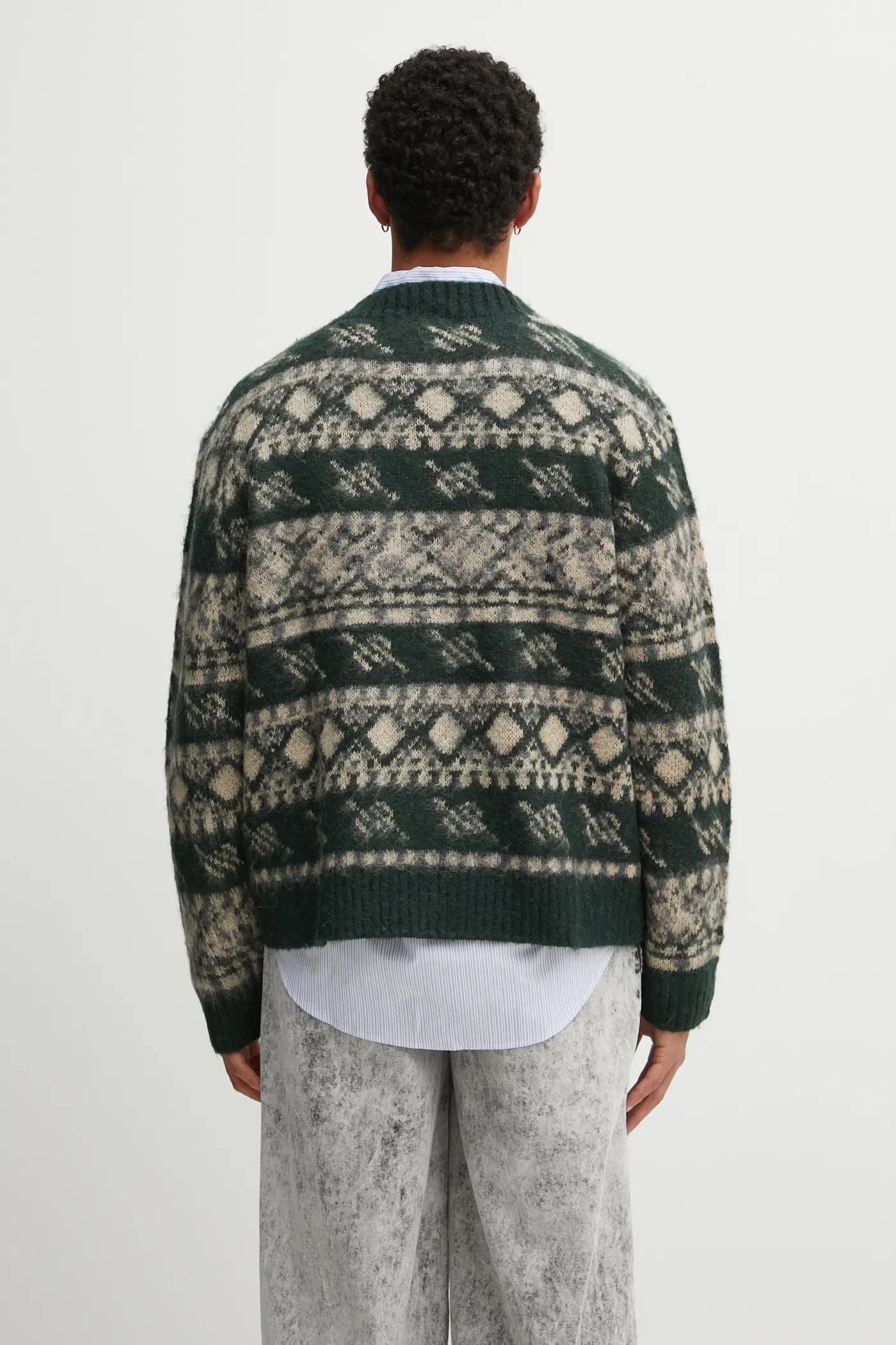 Шерстяной кардиган в клетку Pattern - фото 3