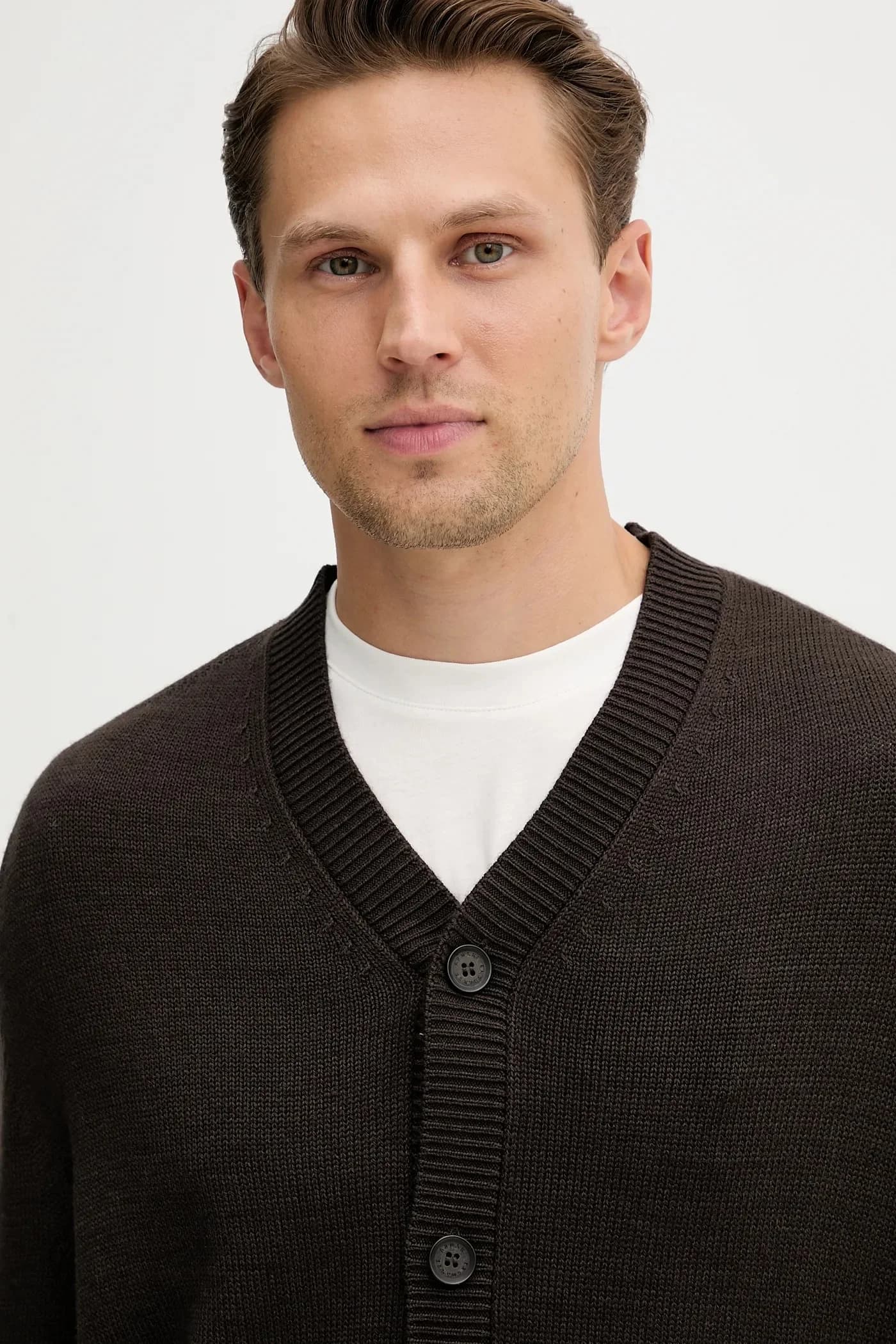 Кардиган из смесовой шерсти - фото 4