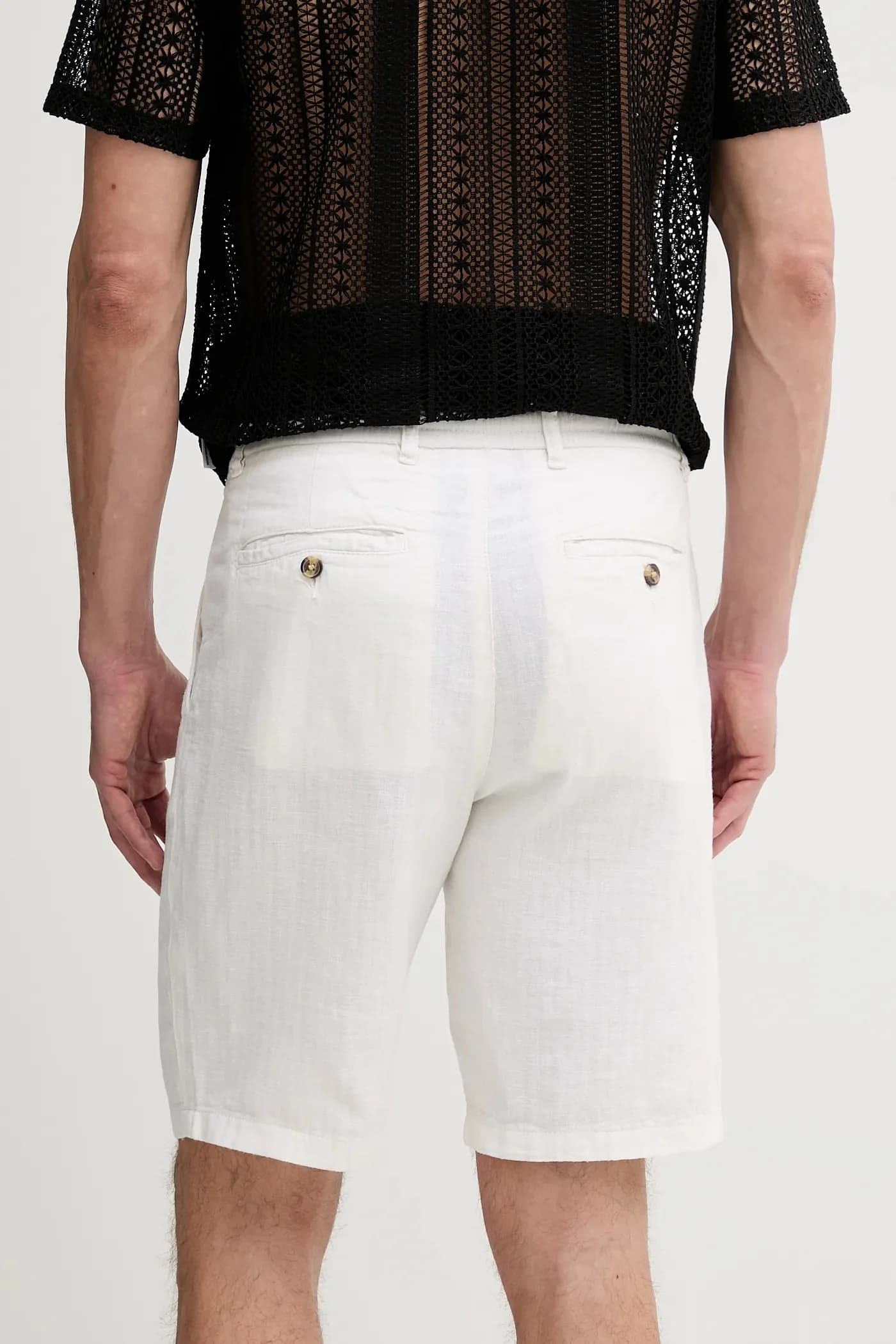 Шорты из смесового льна - фото 3