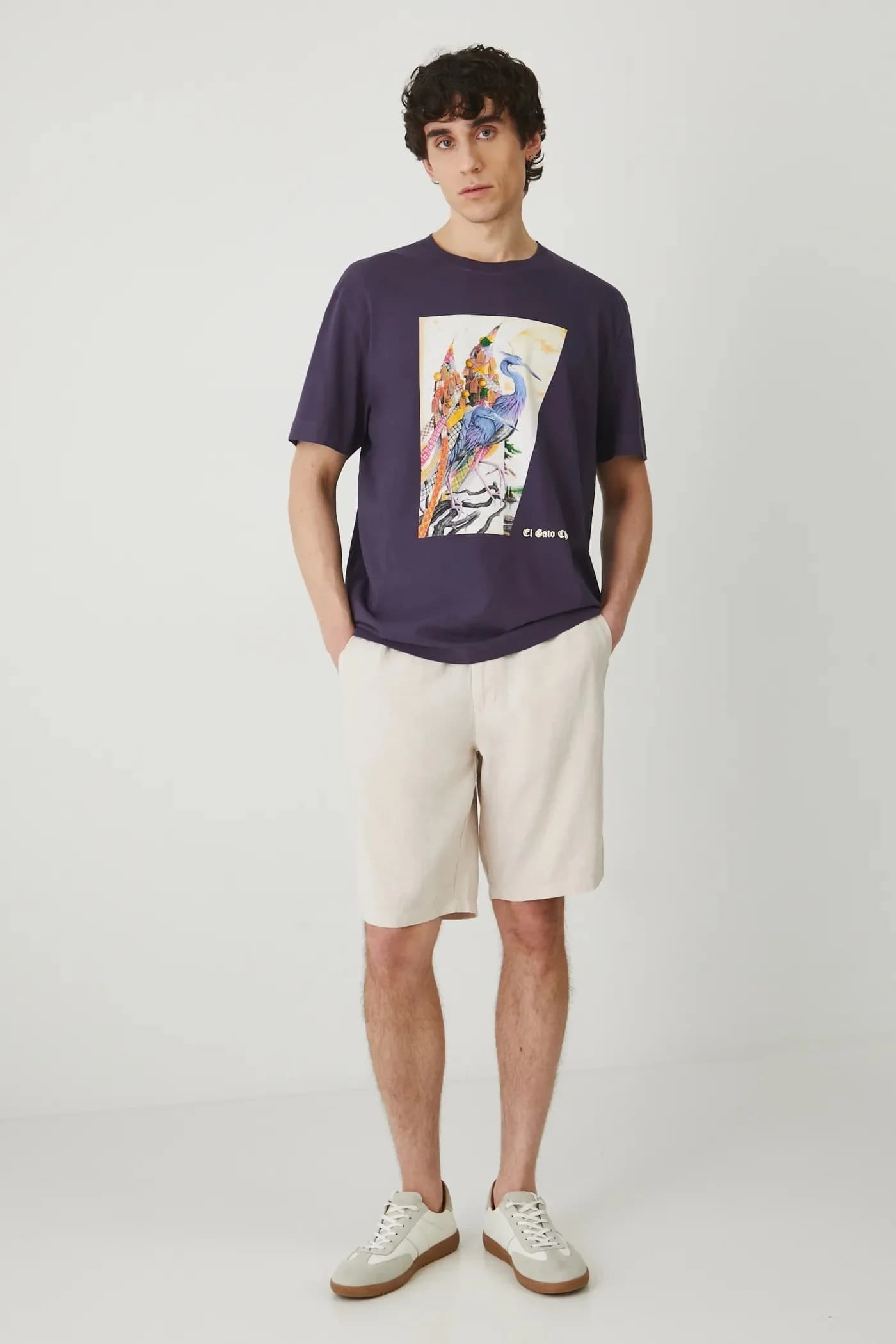 Шорты из смесового льна - фото 2