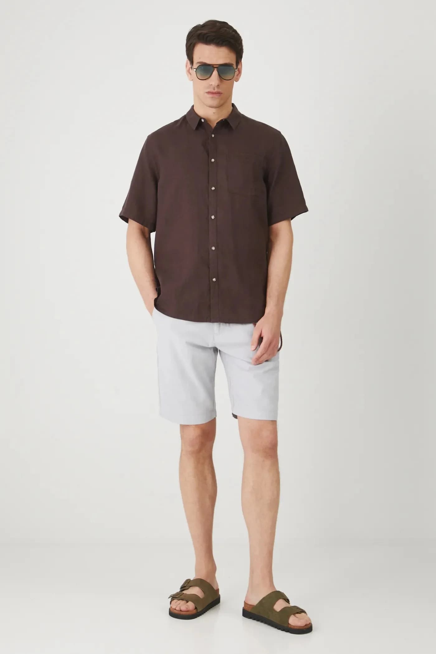 Льняные шорты - фото 2