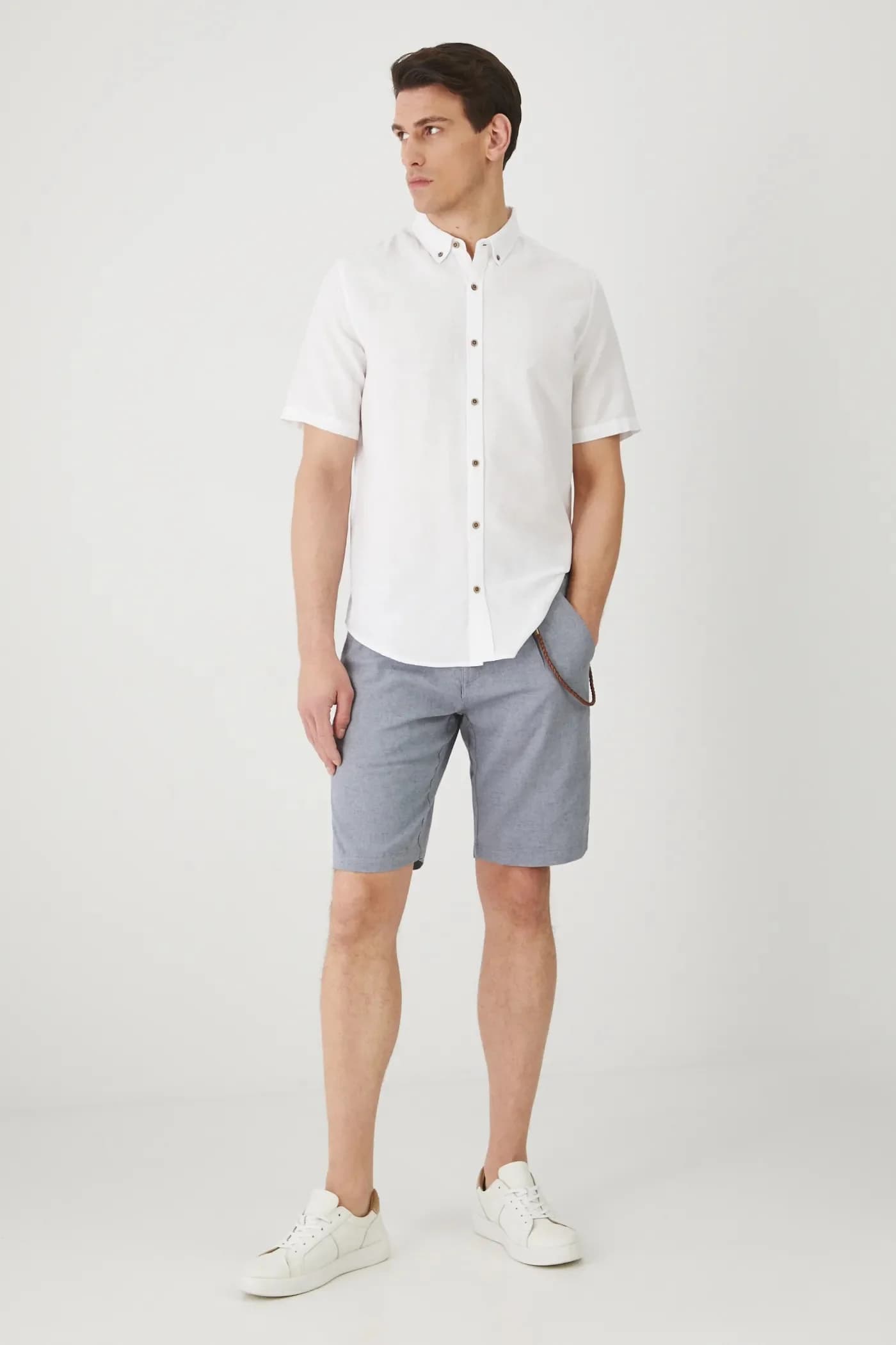 Льняные шорты - фото 2