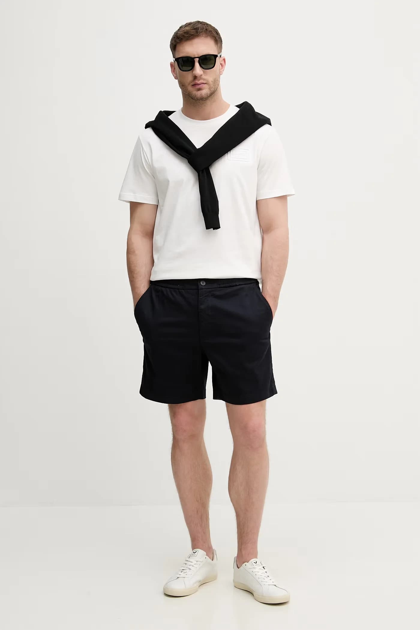 Мужские шорты из хлопка с эластаном - фото 2