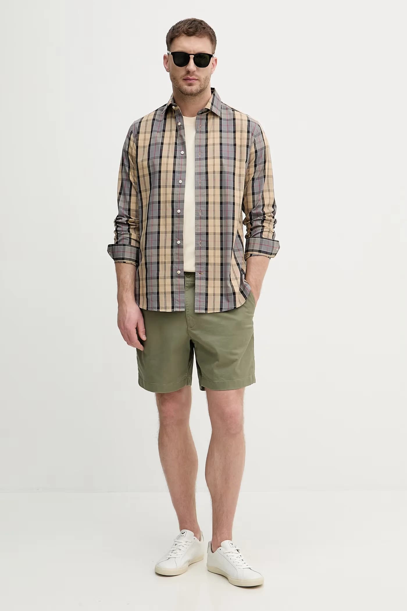 Мужские шорты из хлопка с эластаном - фото 2