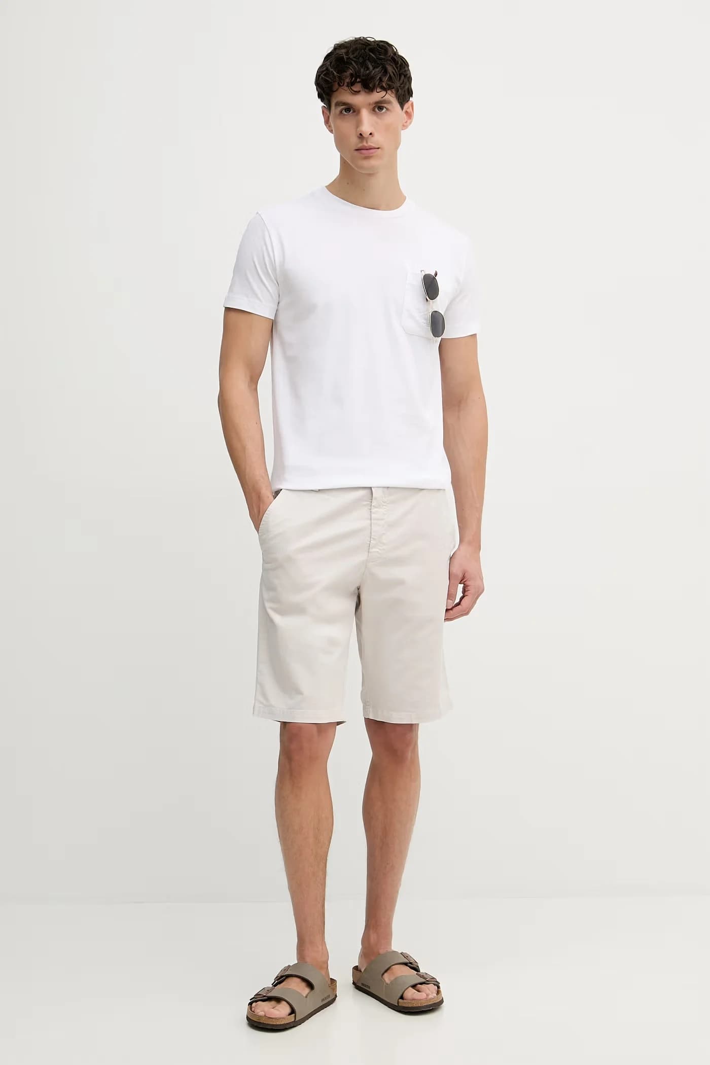 Мужские шорты из хлопка с эластаном - фото 2