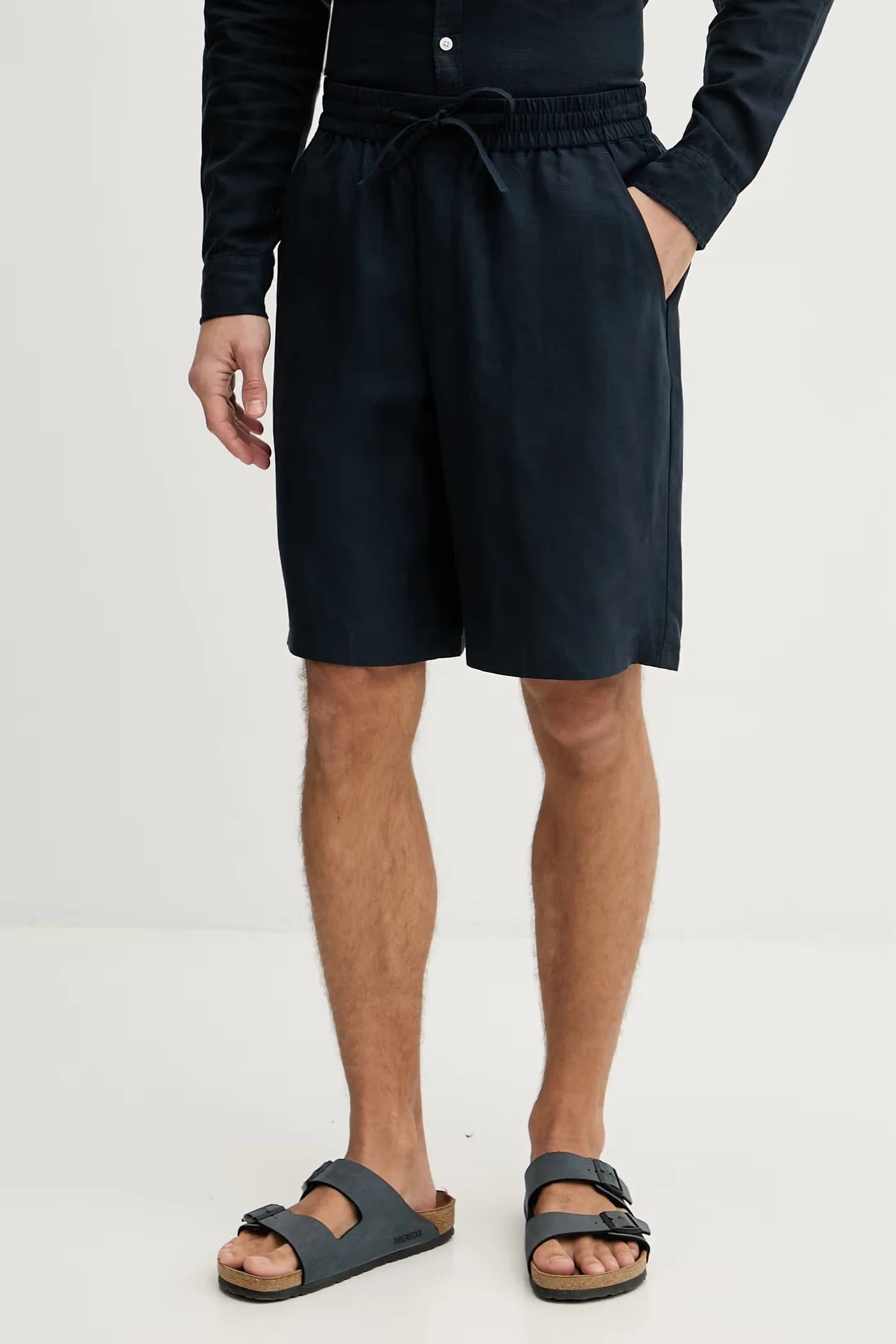 Мужские льняные шорты