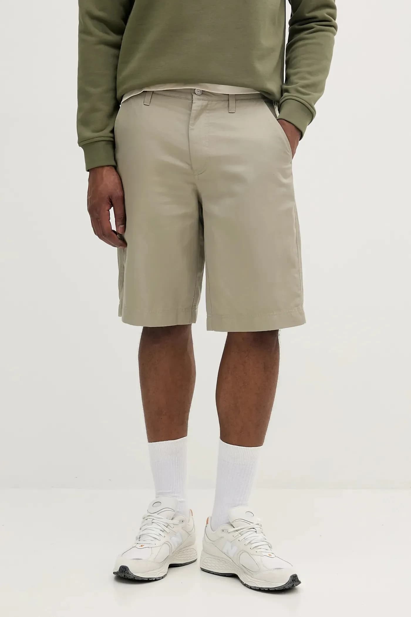 Шорты из смесового льна