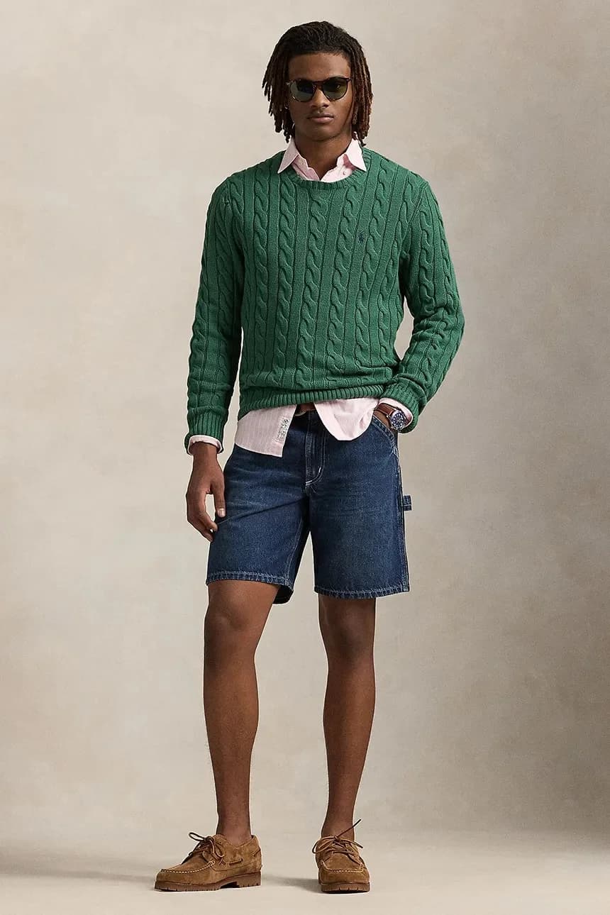 Хлопковые джинсовые шорты