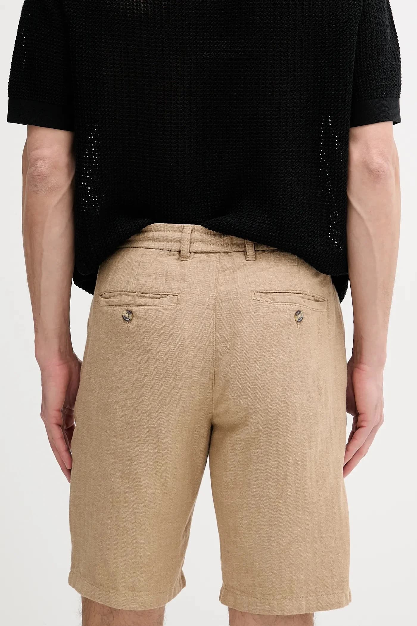 Шорты из смесового льна - фото 3