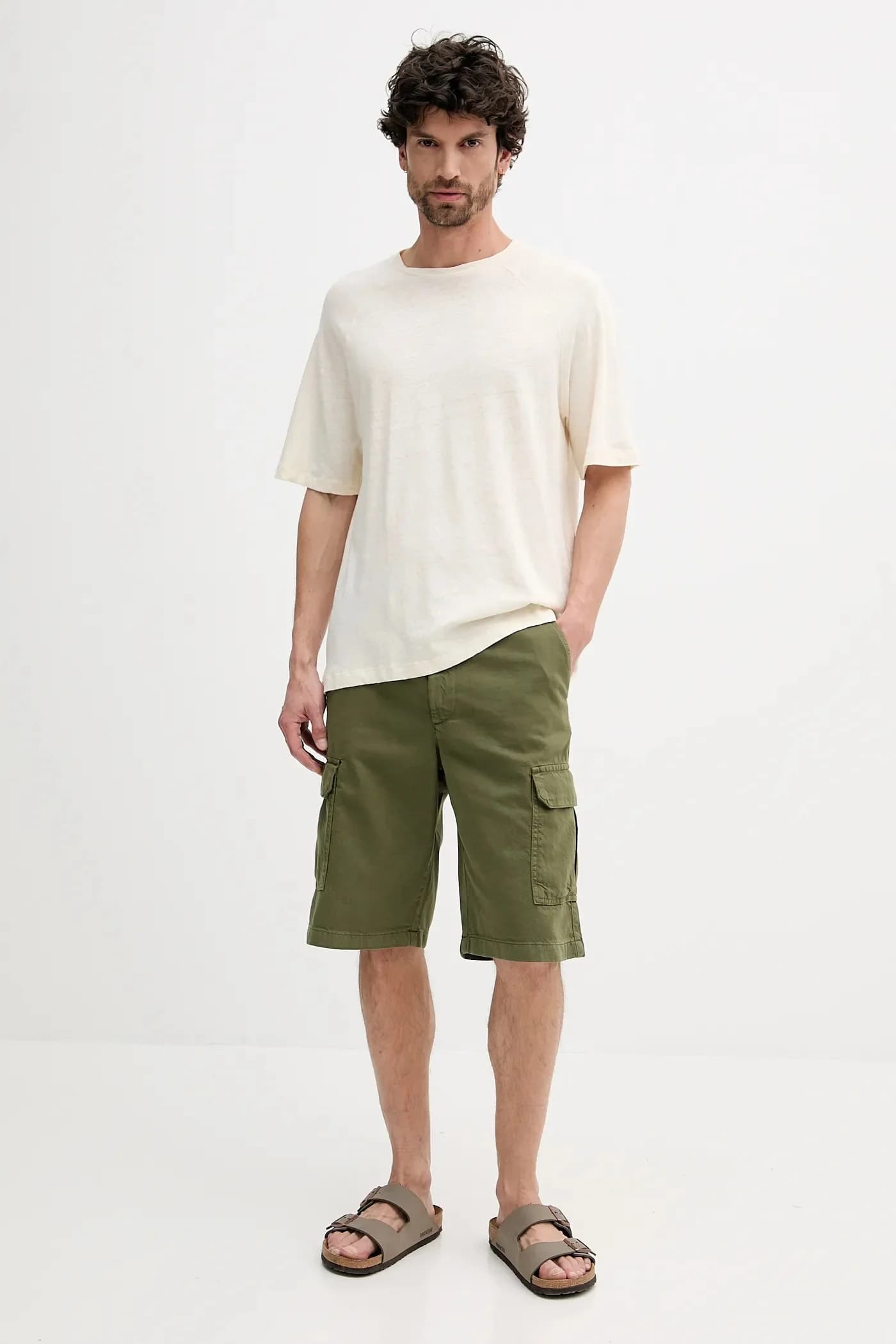 Шорты из смесового льна - фото 2