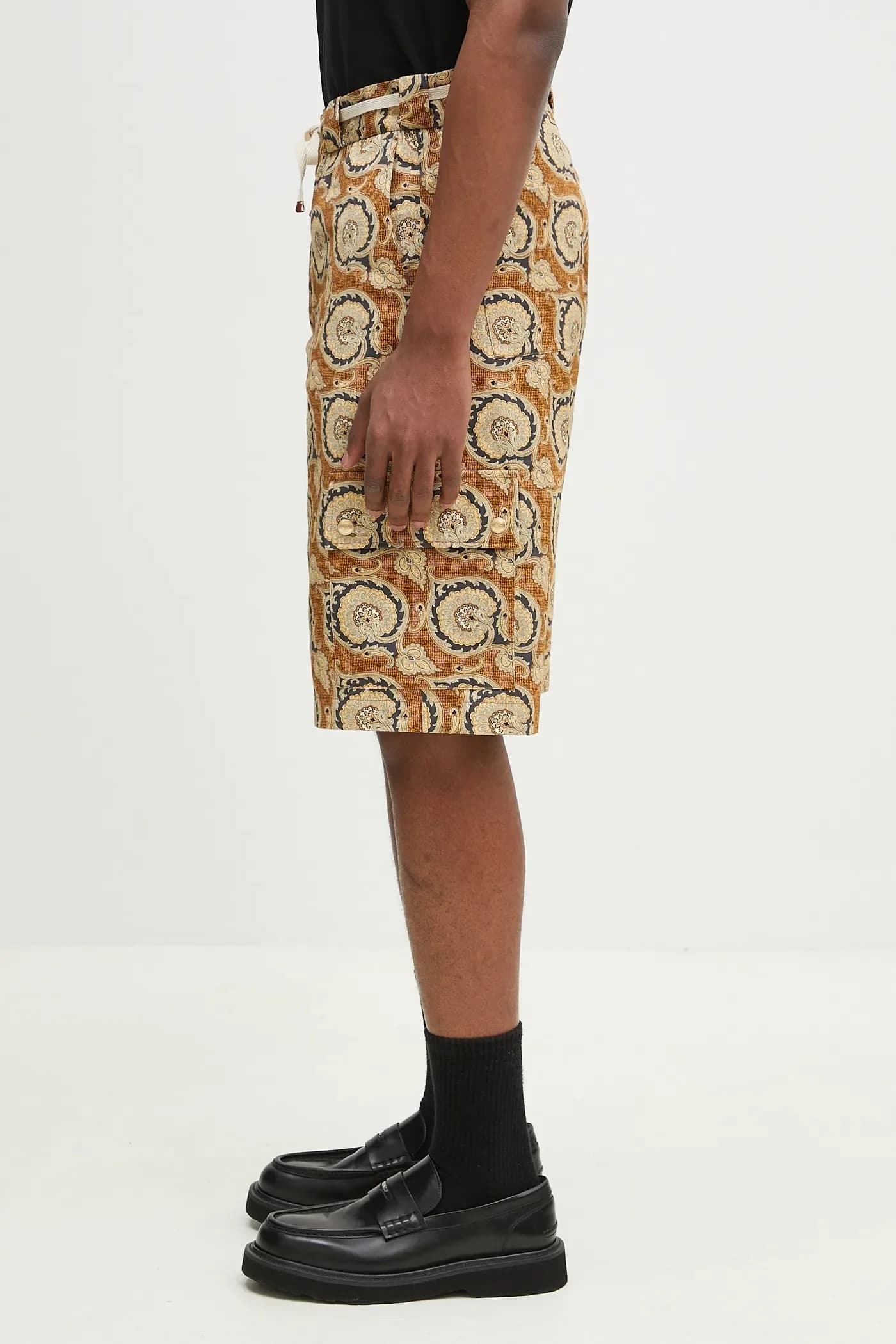 Le Short Workwear Хлопковые шорты с узором пейсли - фото 2