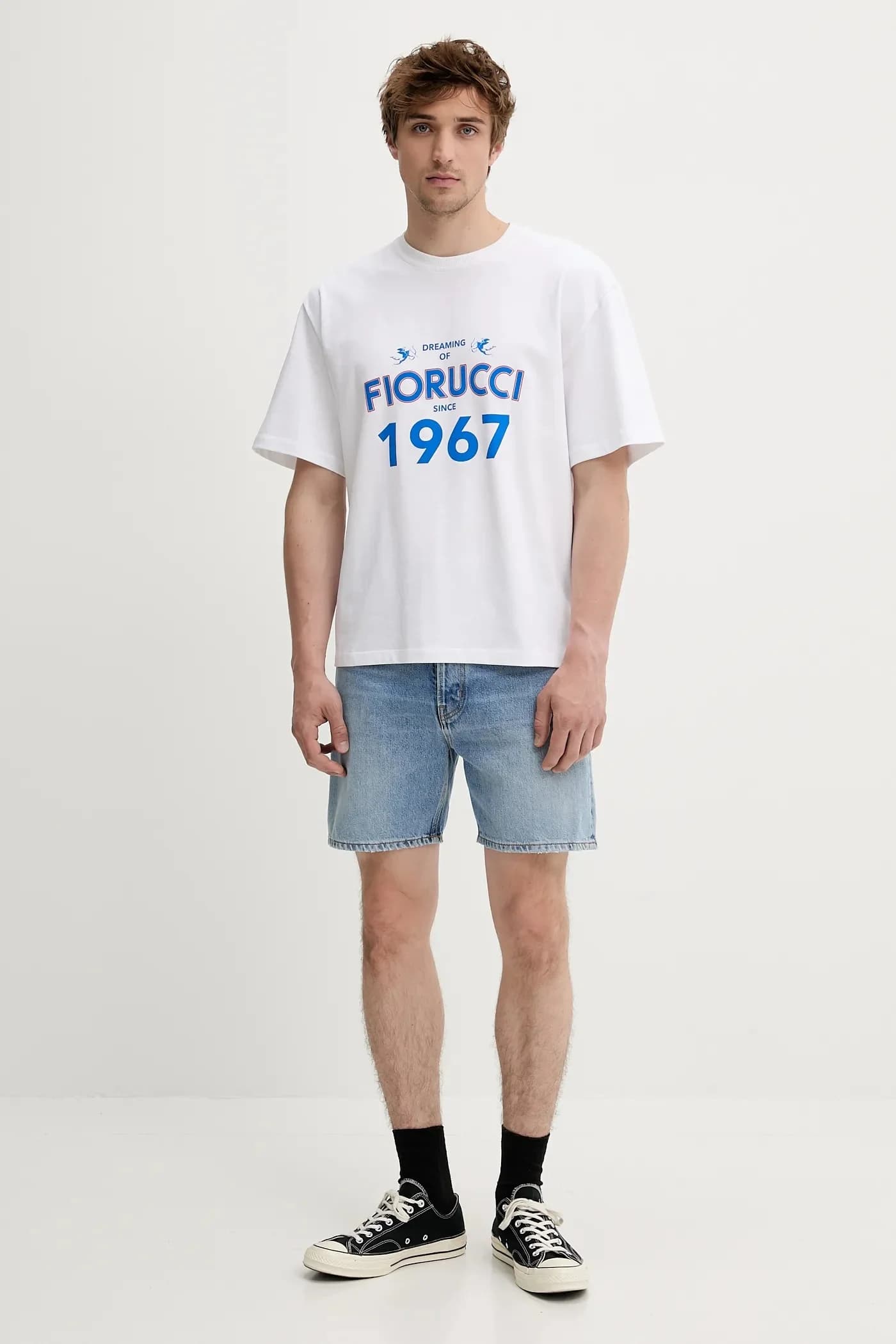 Голубые джинсовые шорты-бермуды - фото 2