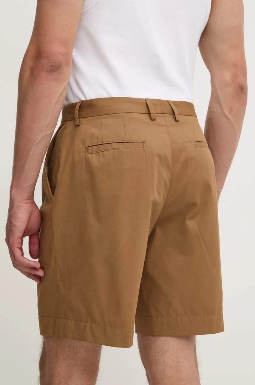 Короткие шорты из хлопка с круглым вырезом - фото 3