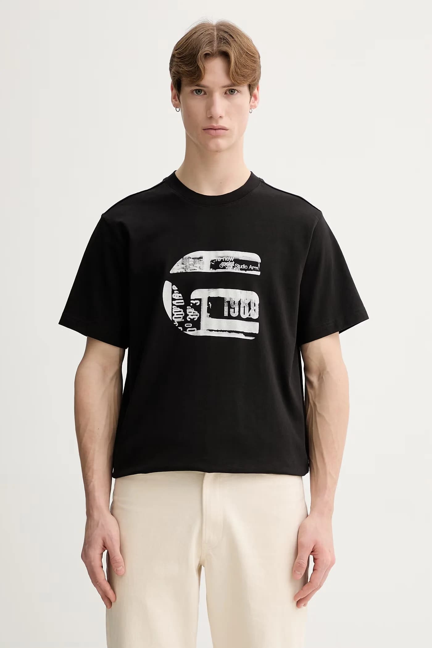 Хлопковая футболка со значком G gr