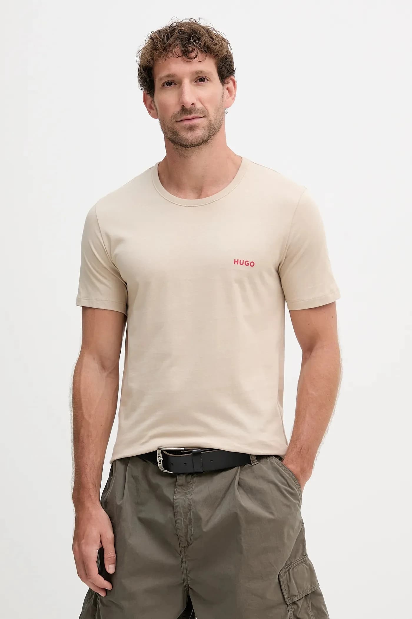 Комплект из 3 хлопковых футболок T-SHIRT RN TRIPLET P черный для мужчин - фото 2