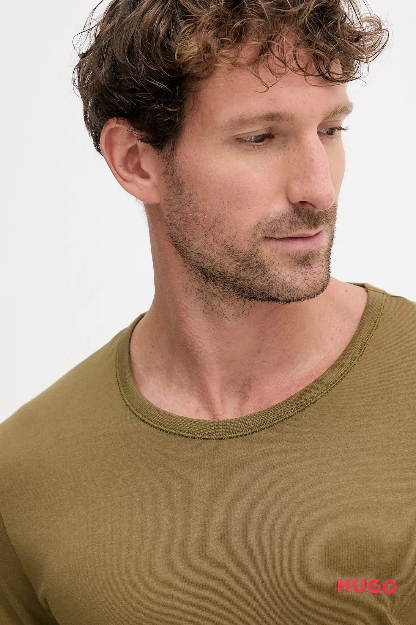 Комплект из 3 хлопковых футболок T-SHIRT RN TRIPLET P черный для мужчин - фото 9
