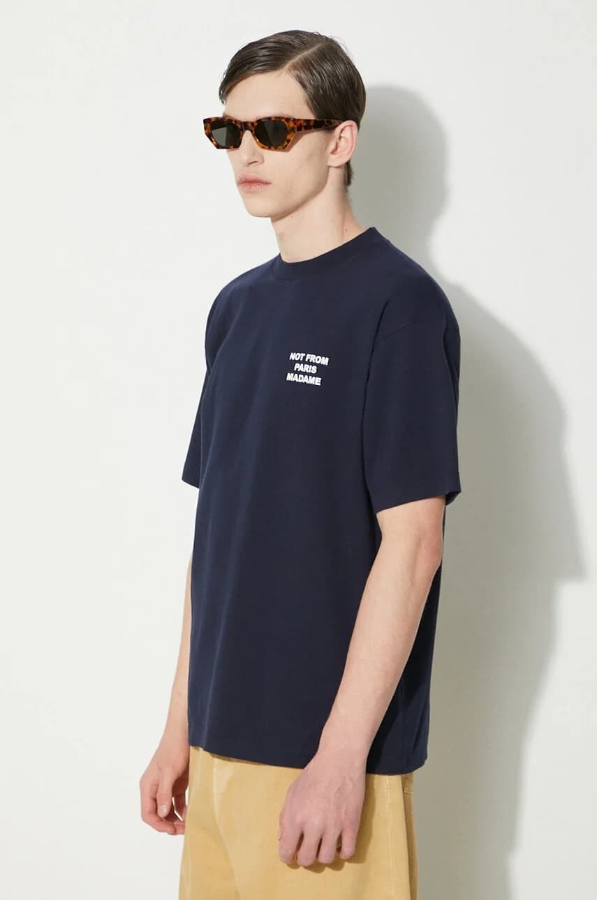Le T-Shirt Хлопковая футболка со слоганом военно-морской для мужчин - фото 5