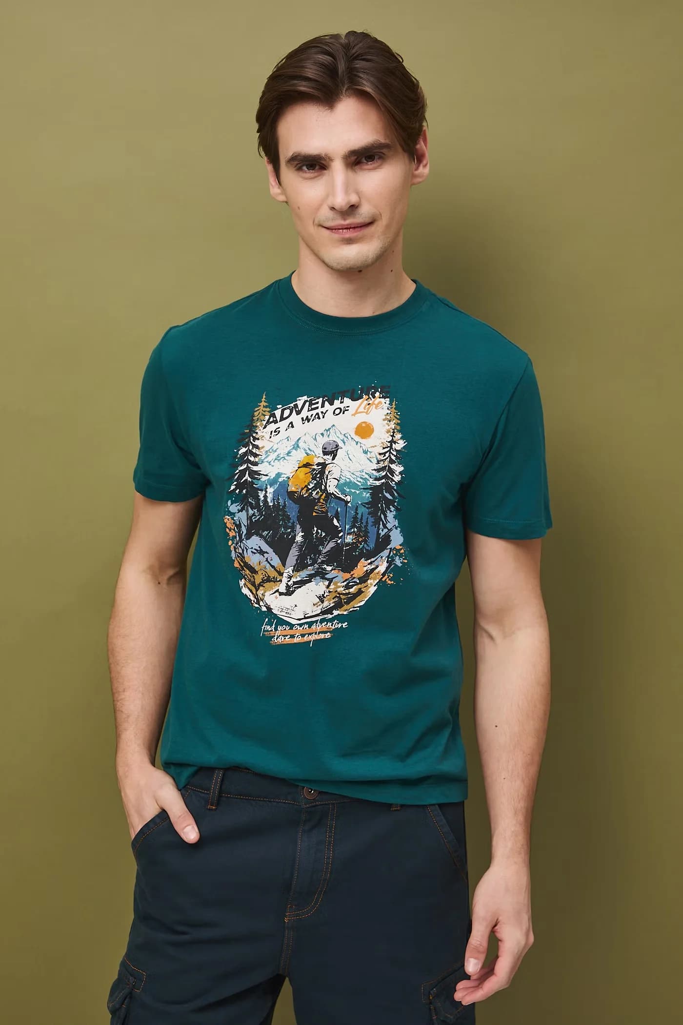 Мужская хлопковая футболка - фото 2