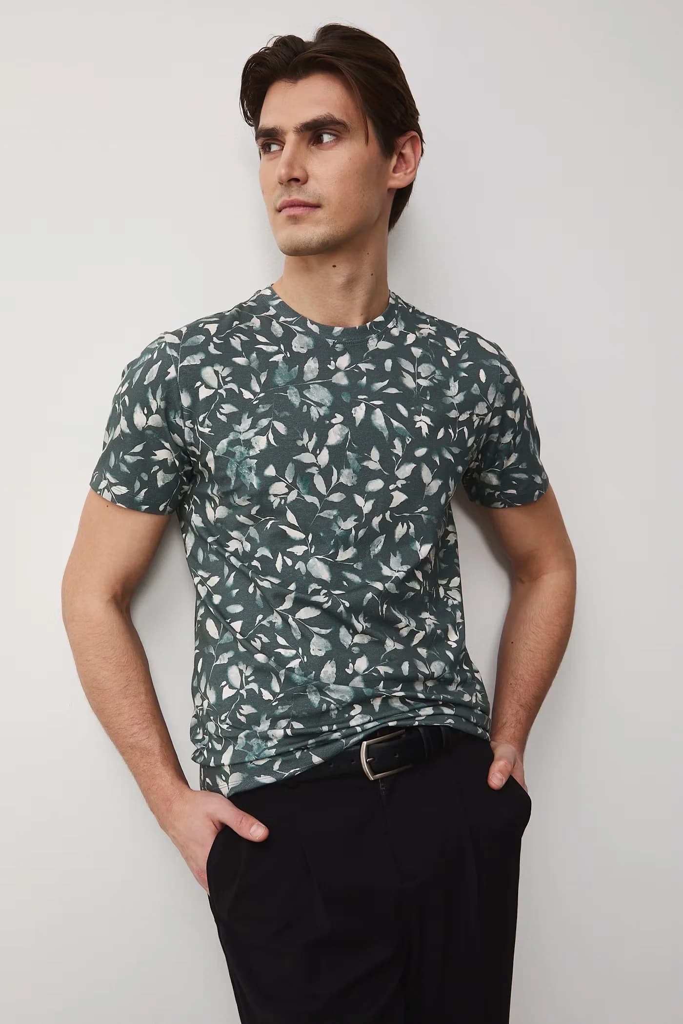 Мужская футболка из хлопка с эластаном - фото 2