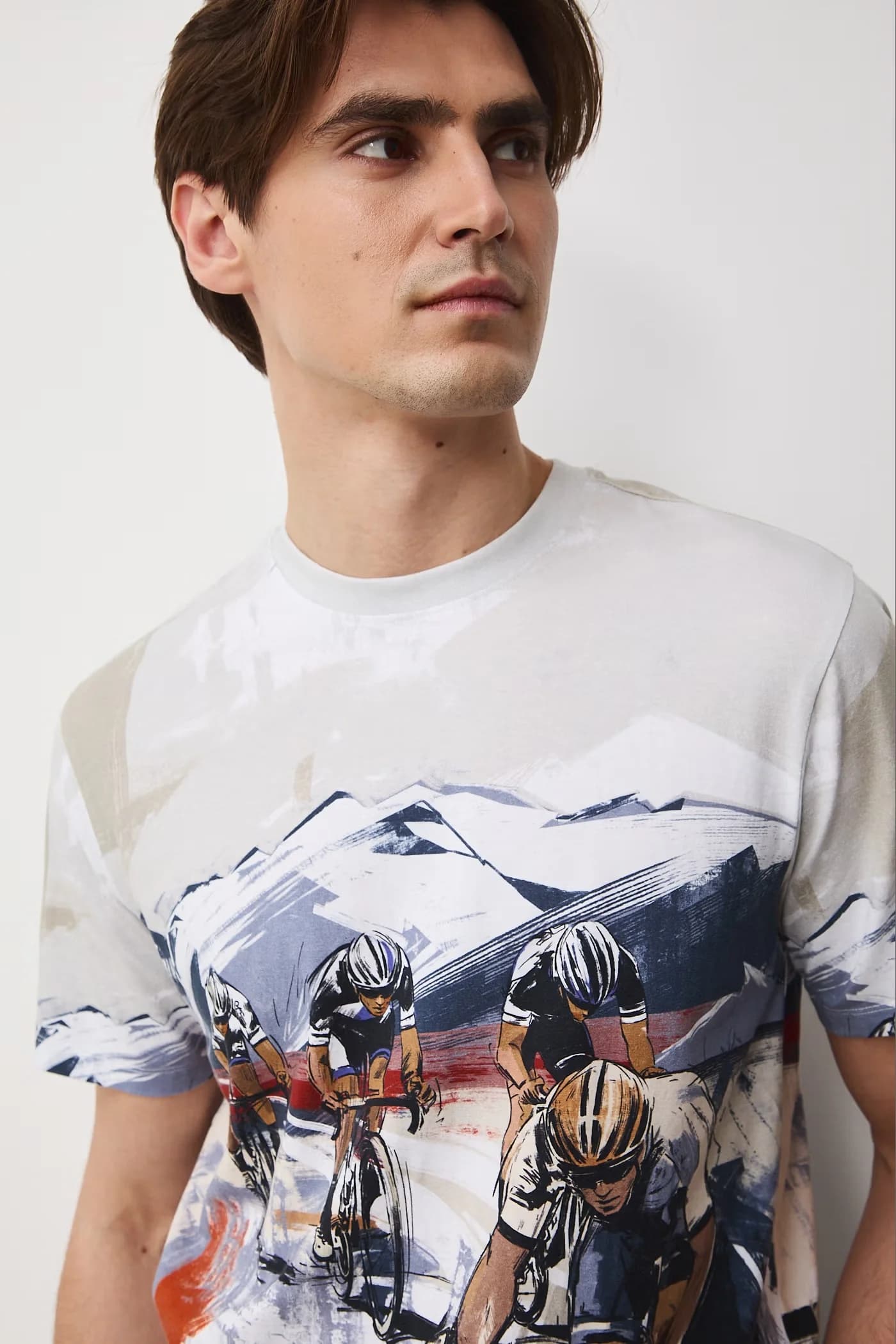 Мужская футболка из хлопка с эластаном