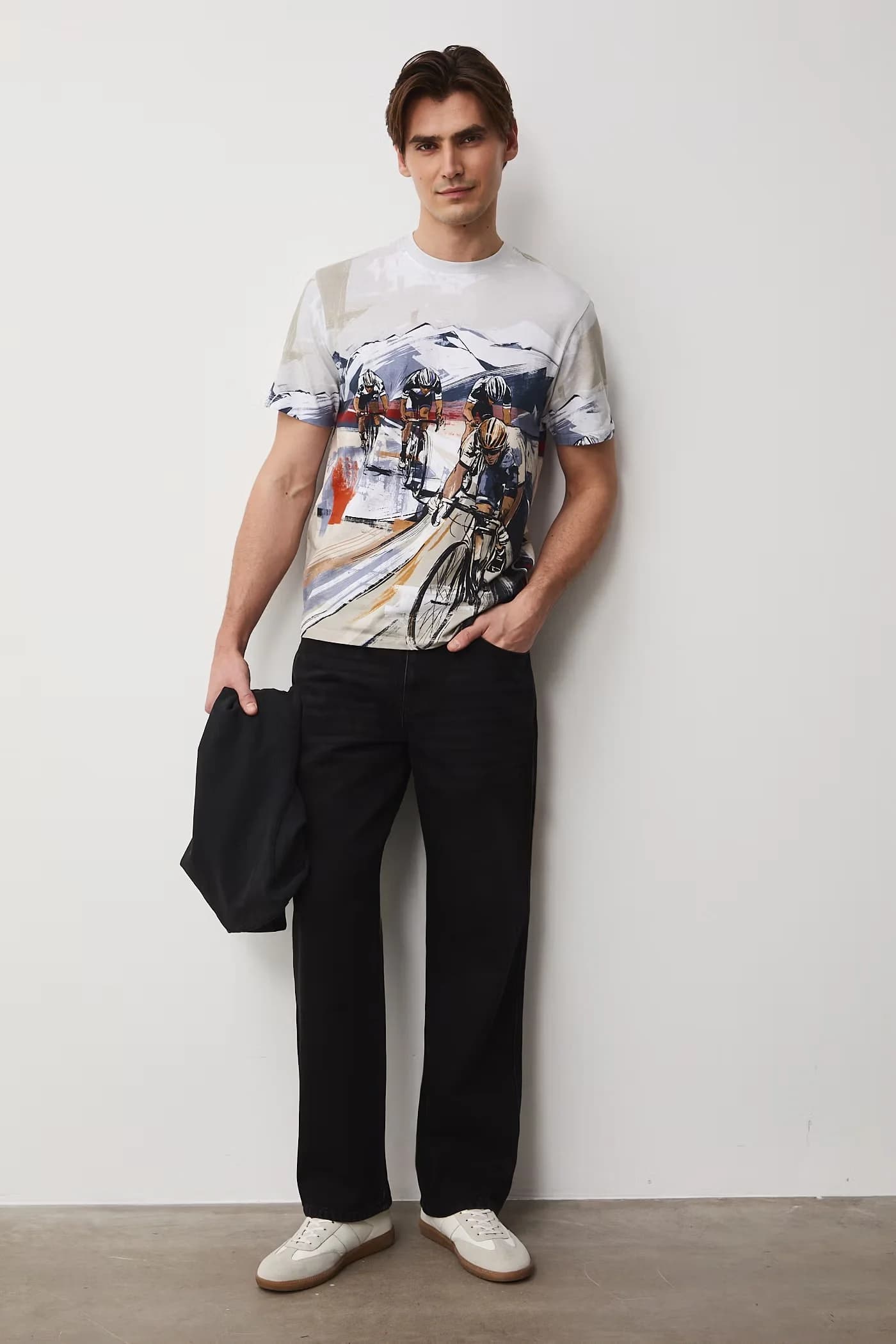 Мужская футболка из хлопка с эластаном - фото 2