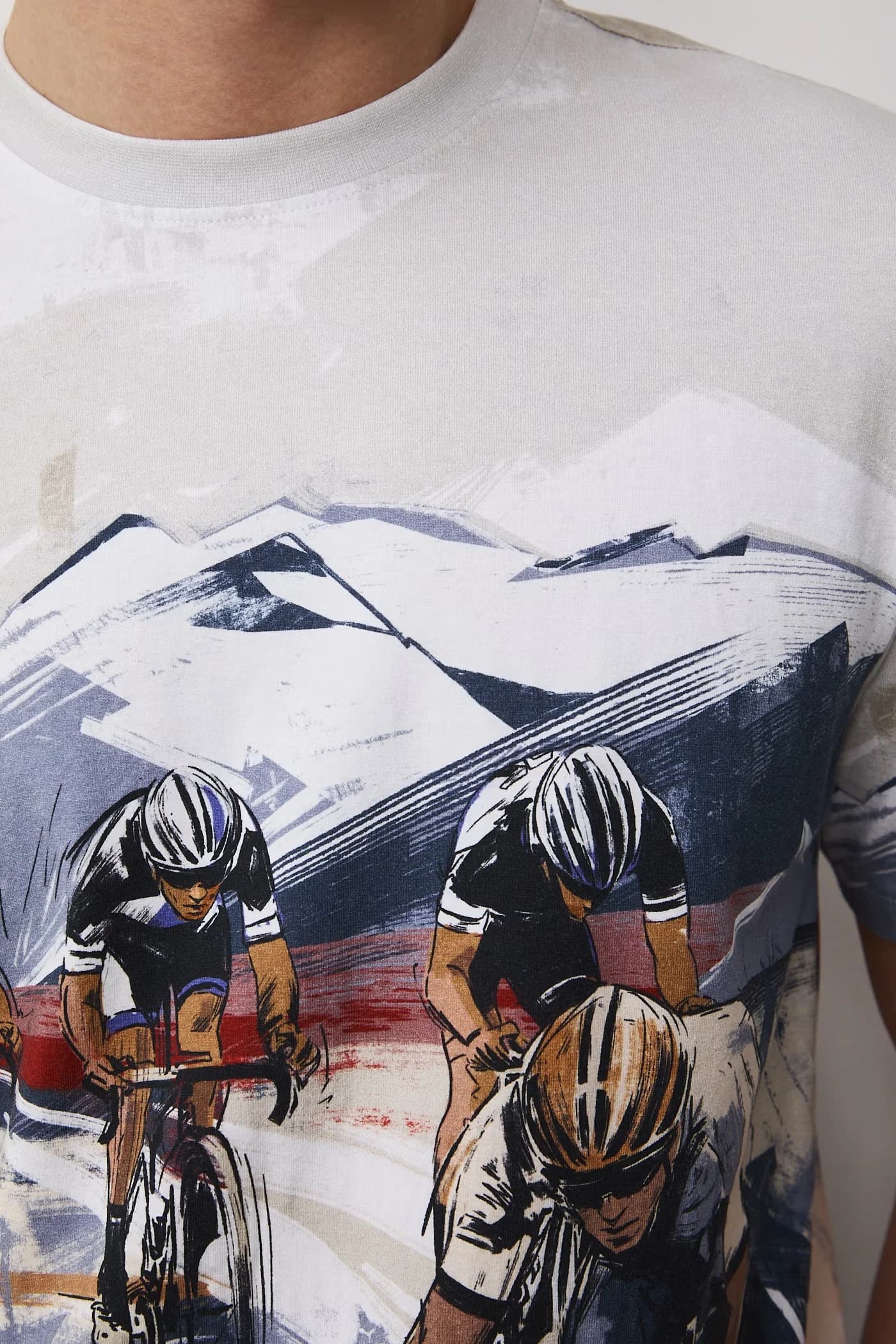 Мужская футболка из хлопка с эластаном - фото 5