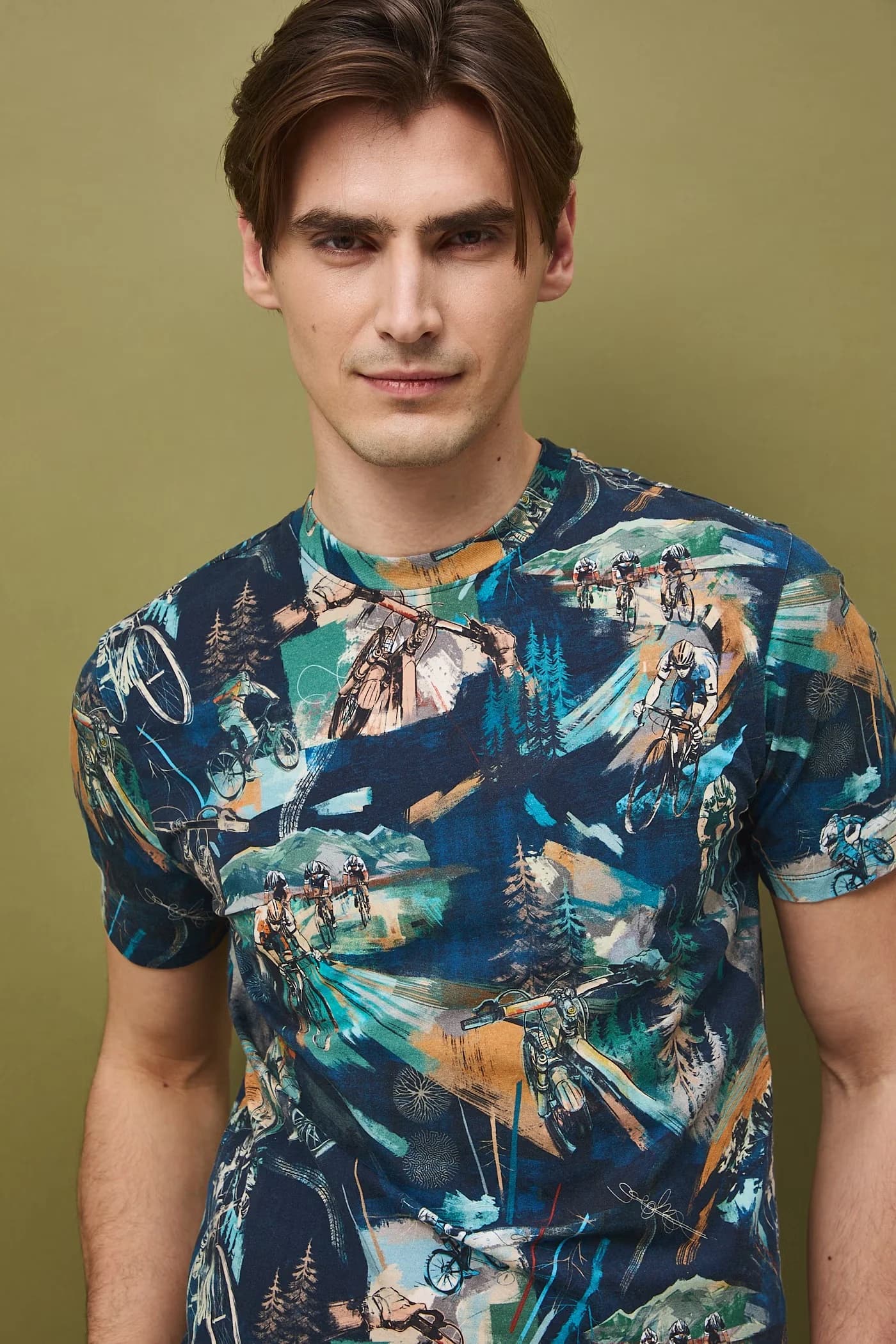 Мужская футболка из хлопка с эластаном - фото 4