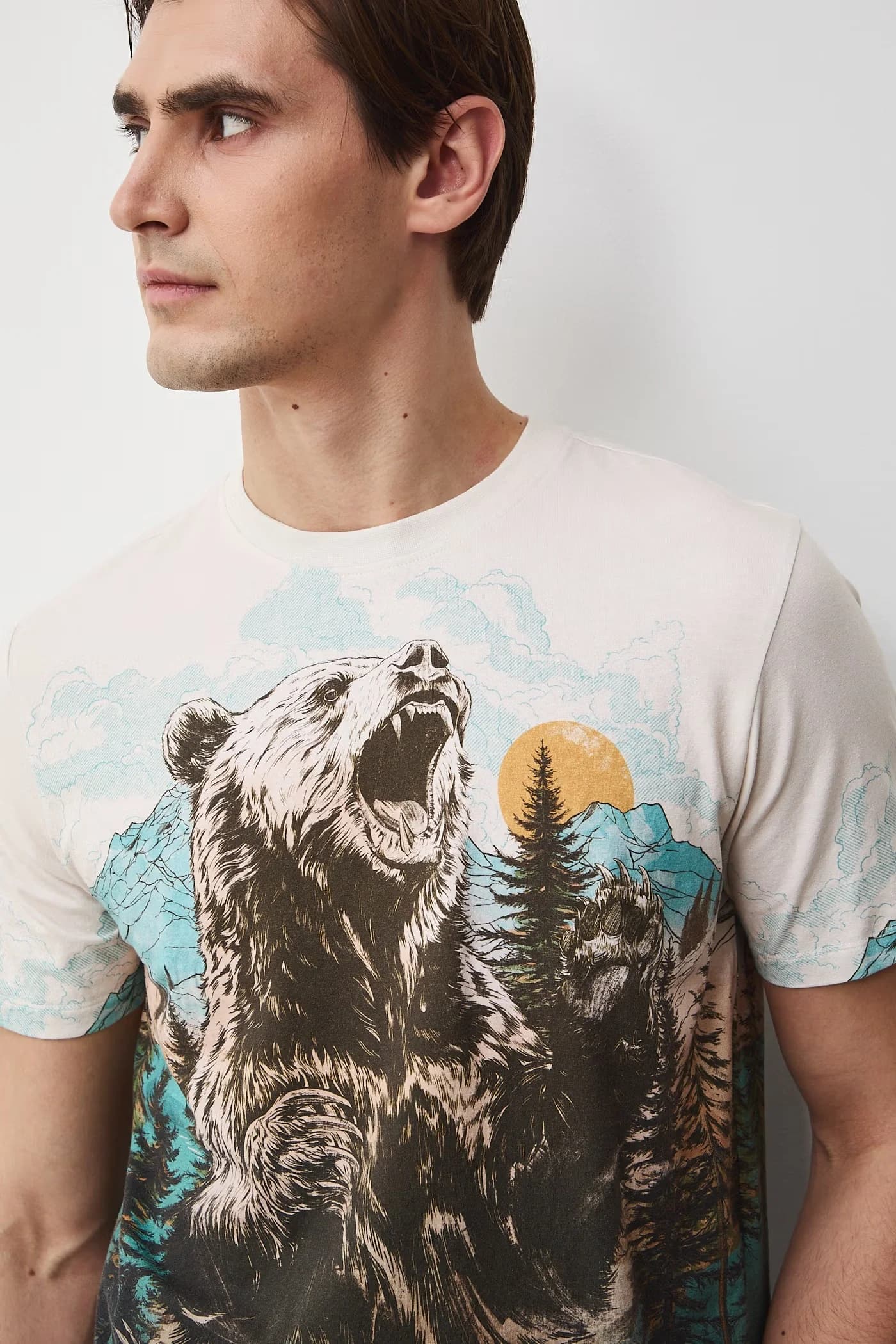 Мужская футболка из хлопка с эластаном - фото 4