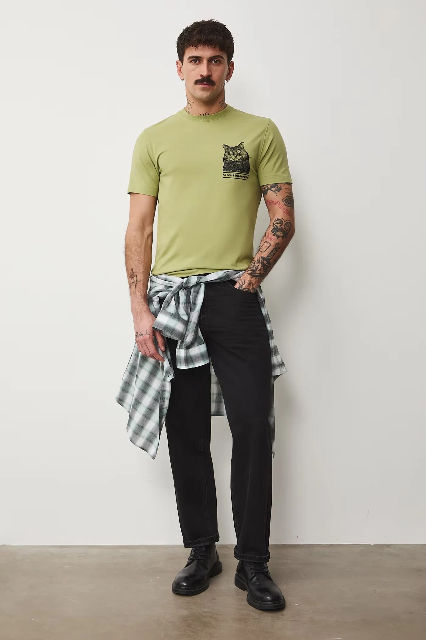 Мужская футболка из хлопка с эластаном - фото 3