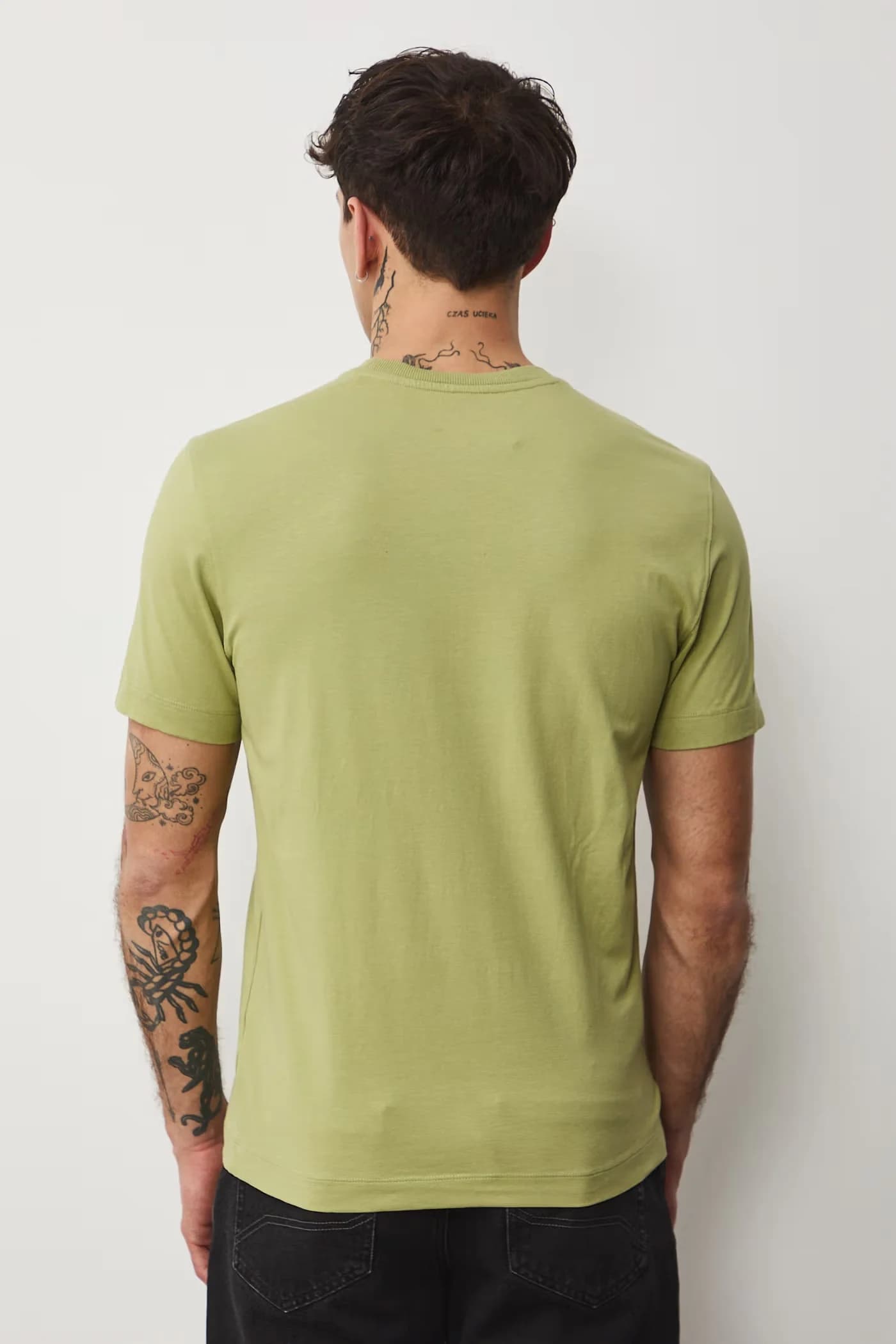 Мужская футболка из хлопка с эластаном - фото 4