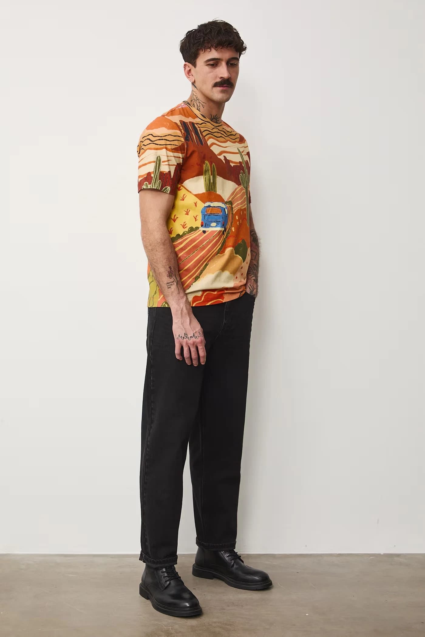 Мужская футболка из хлопка с эластаном - фото 3