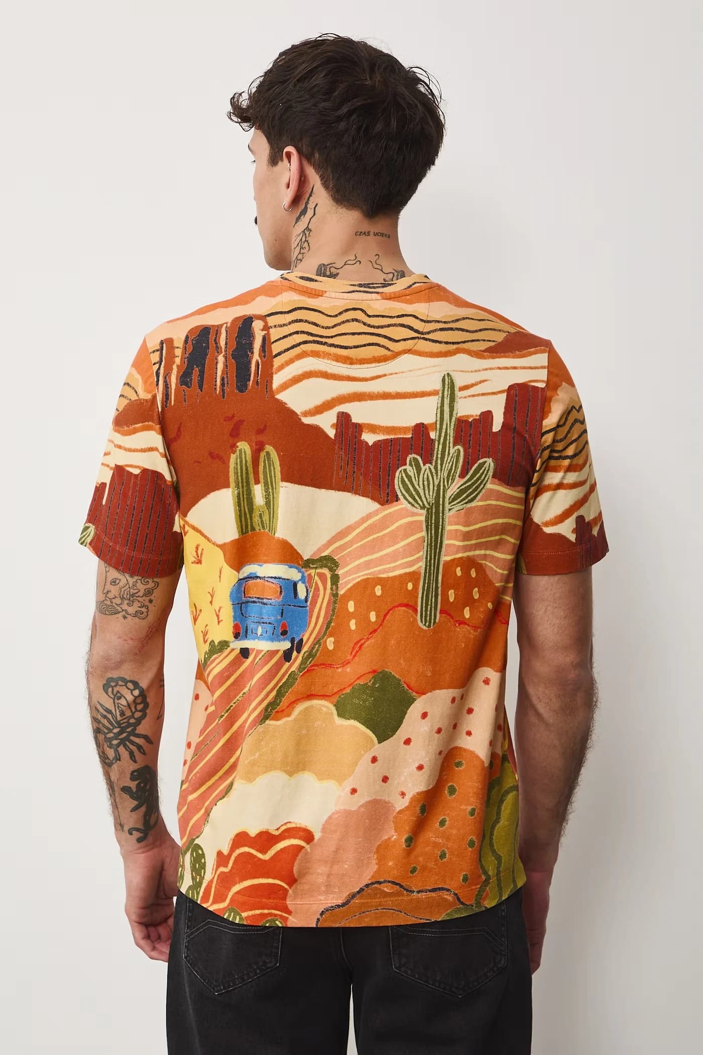 Мужская футболка из хлопка с эластаном - фото 4