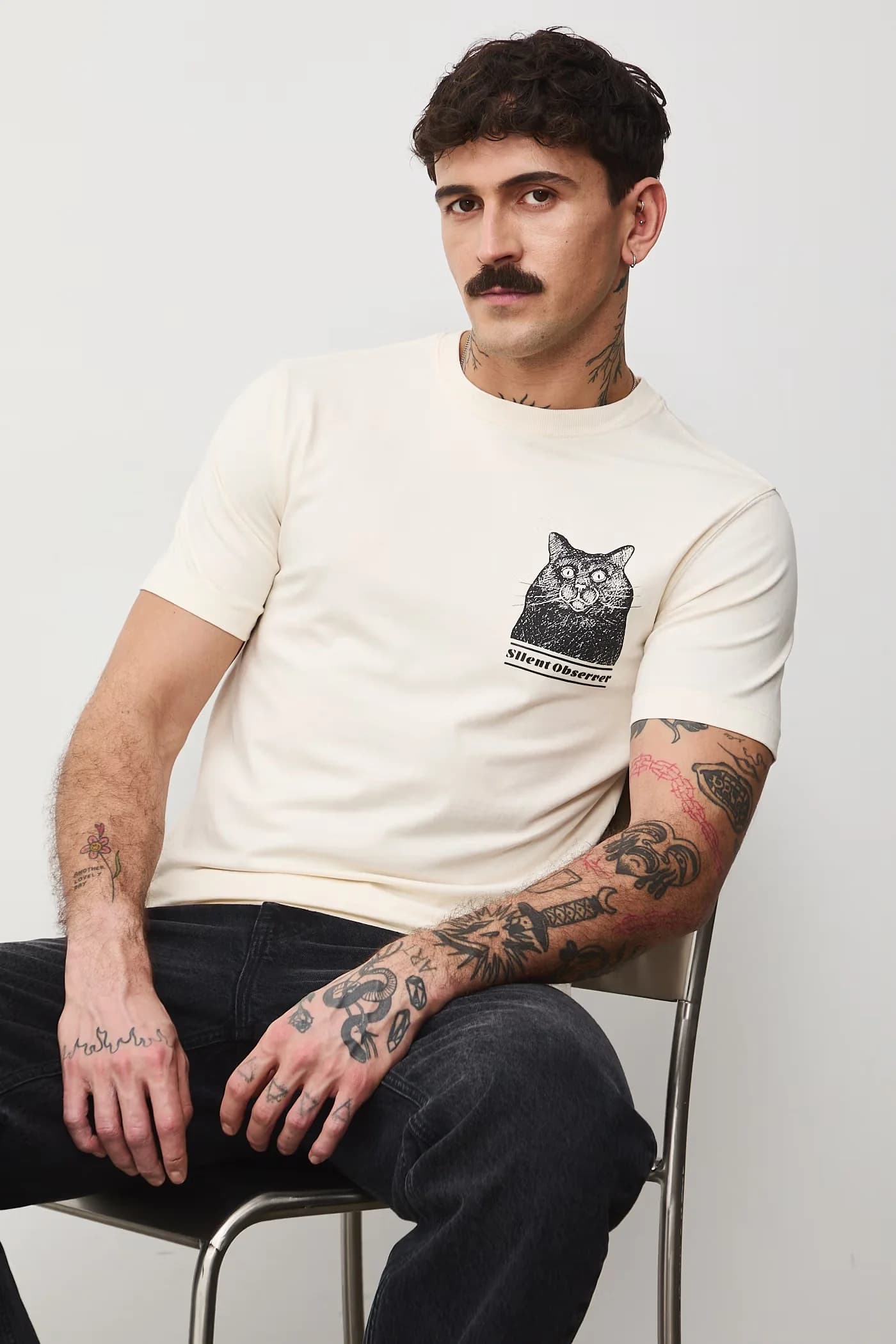 Мужская футболка из хлопка с эластаном