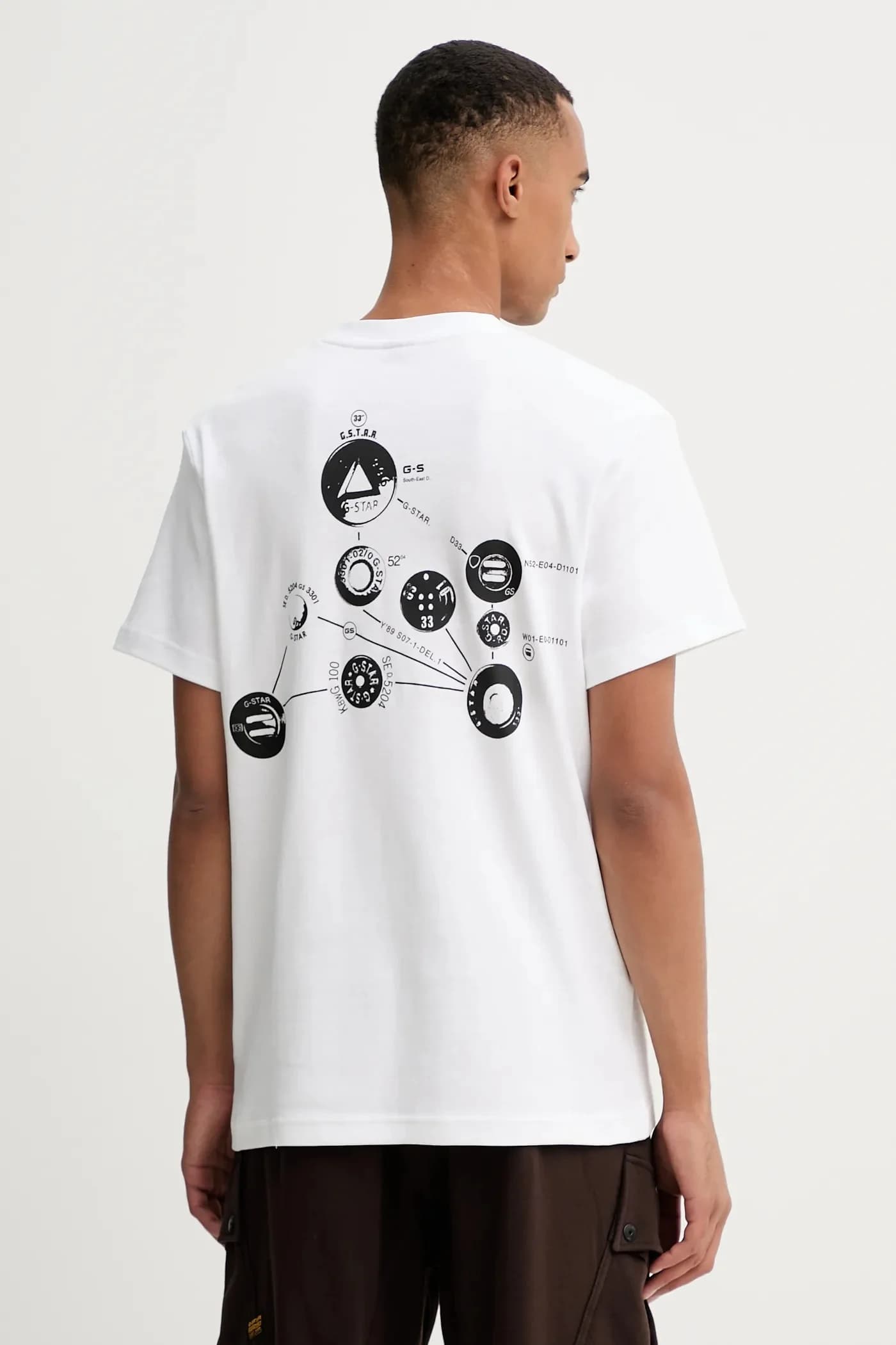 Хлопковая футболка с отделкой сзади