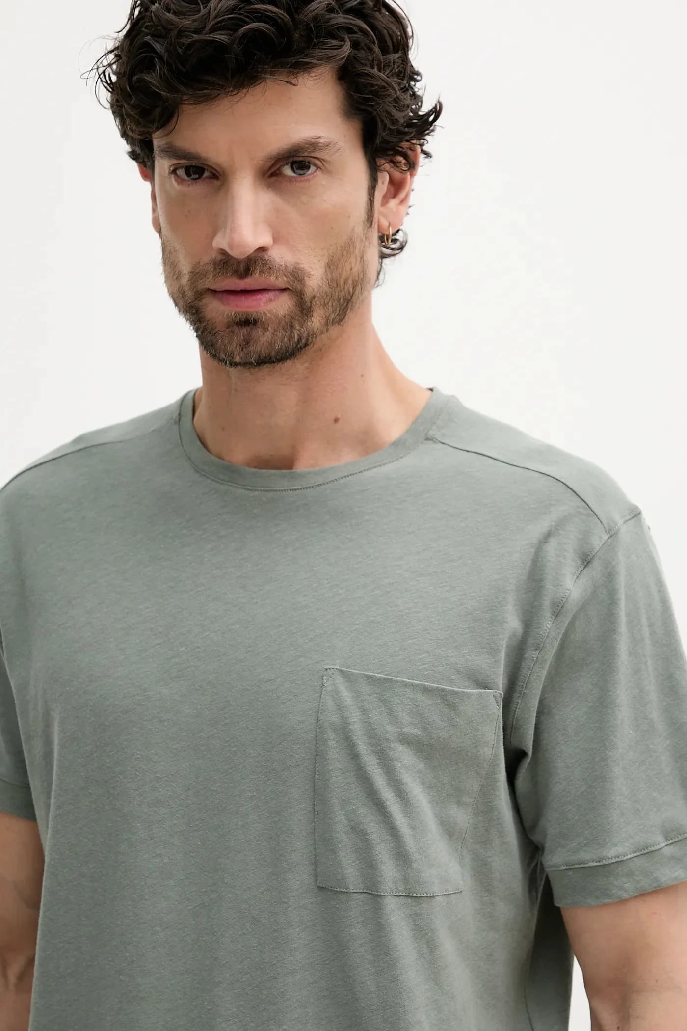 Футболка из смесового льна - фото 4