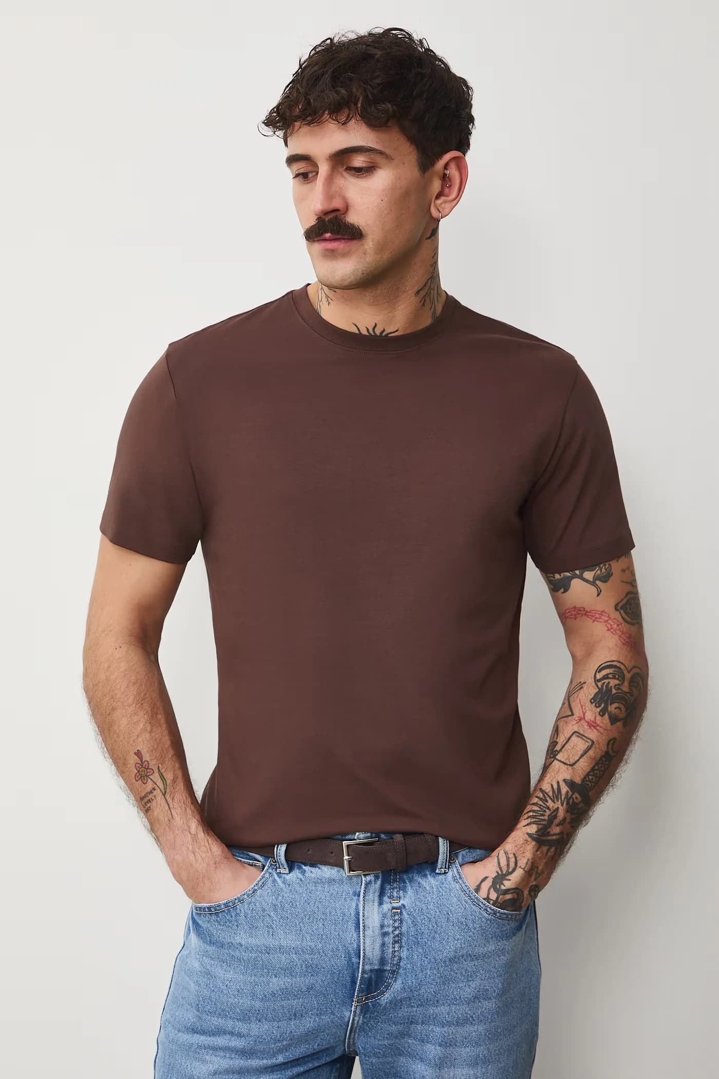 Мужская футболка из хлопка с эластаном - фото 2