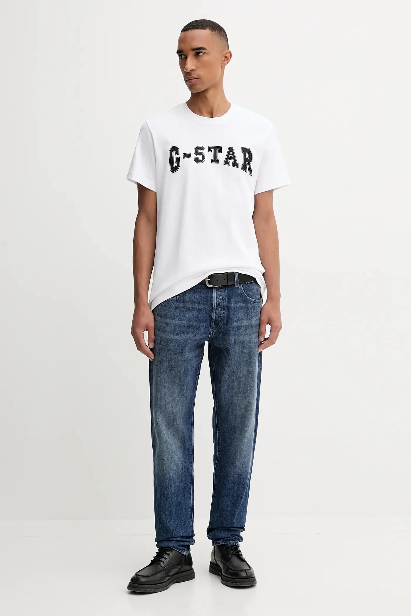 Хлопковая футболка с логотипом из фетра - фото 2