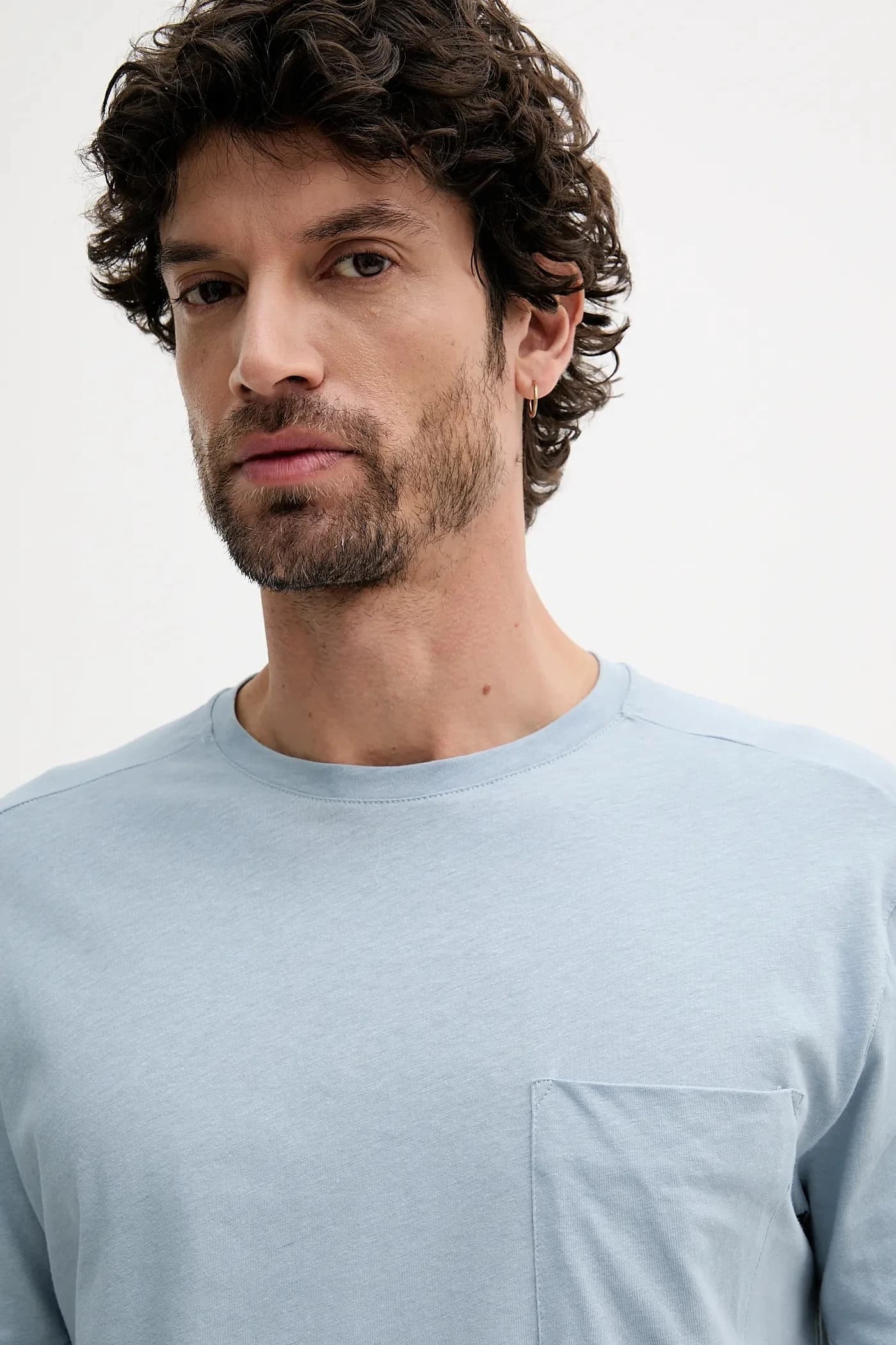 Футболка из смесового льна - фото 4