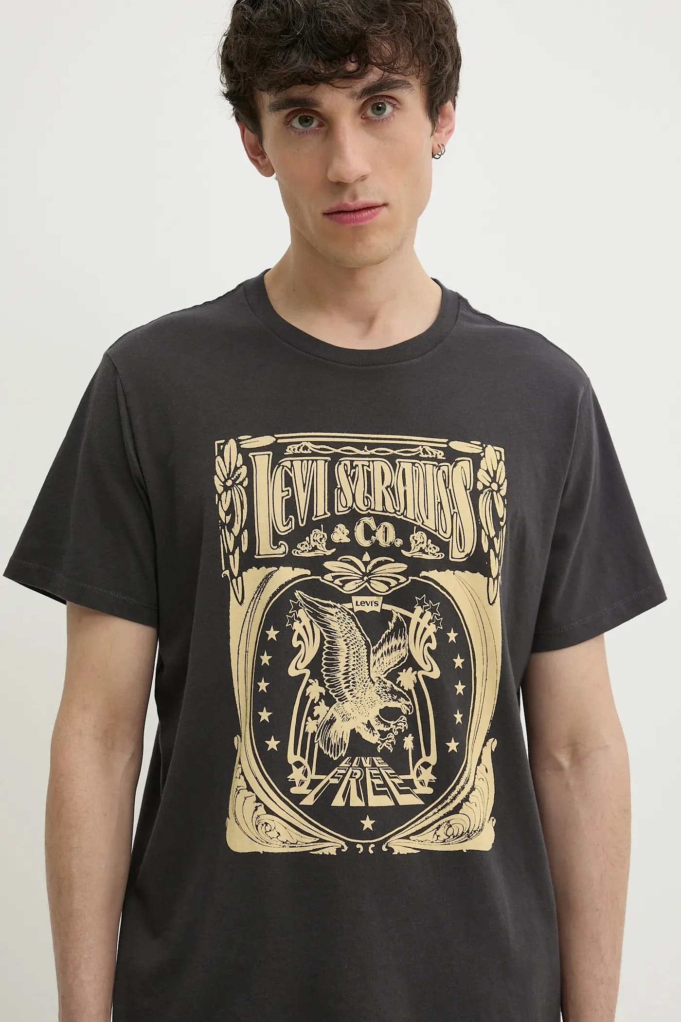 ФУТБОЛКА С КРУГЛЫМ ВЫРЕЗОМ GRAPHIC хлопковая футболка - фото 4