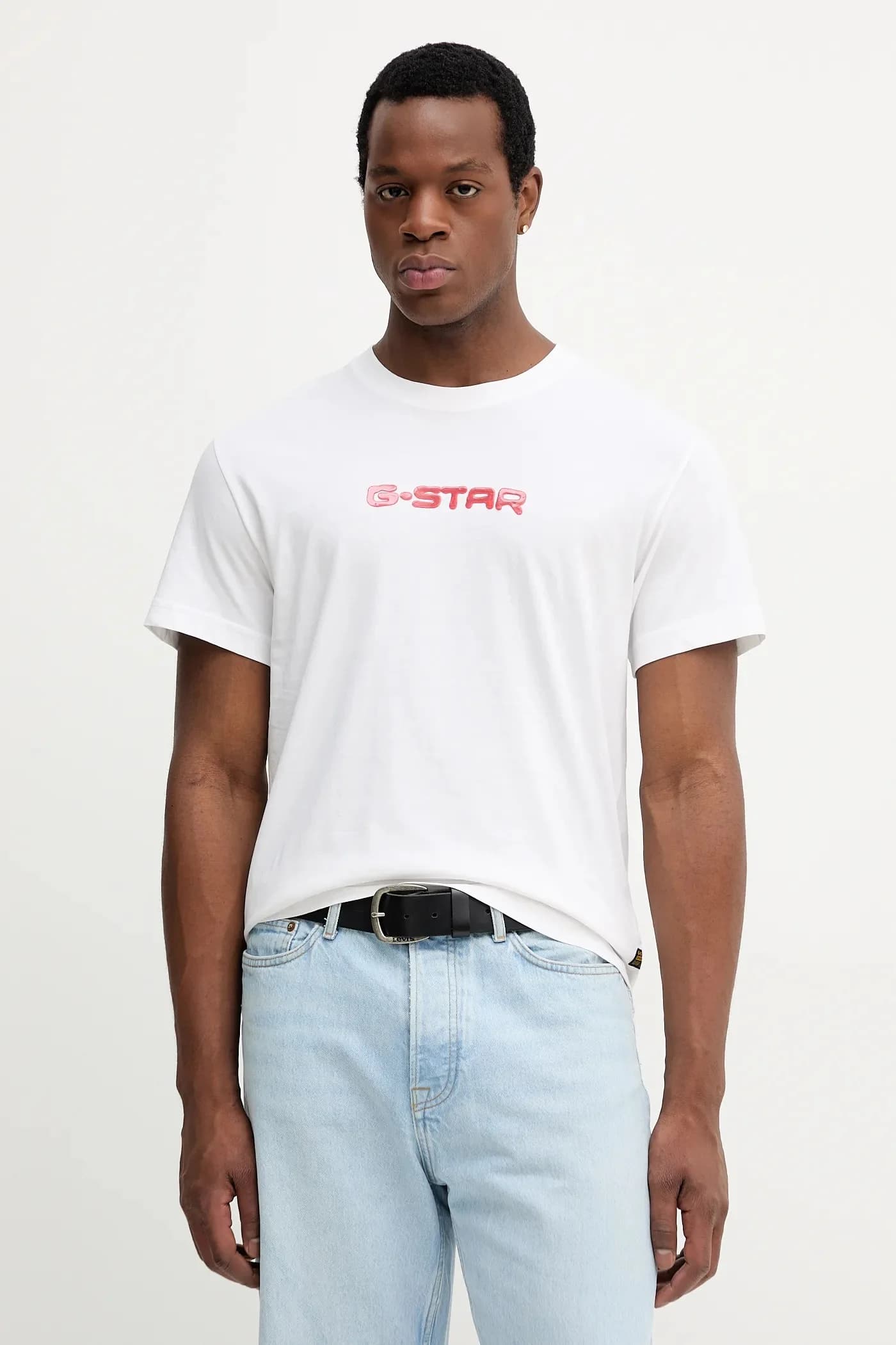 Хлопковая футболка с гелевым принтом