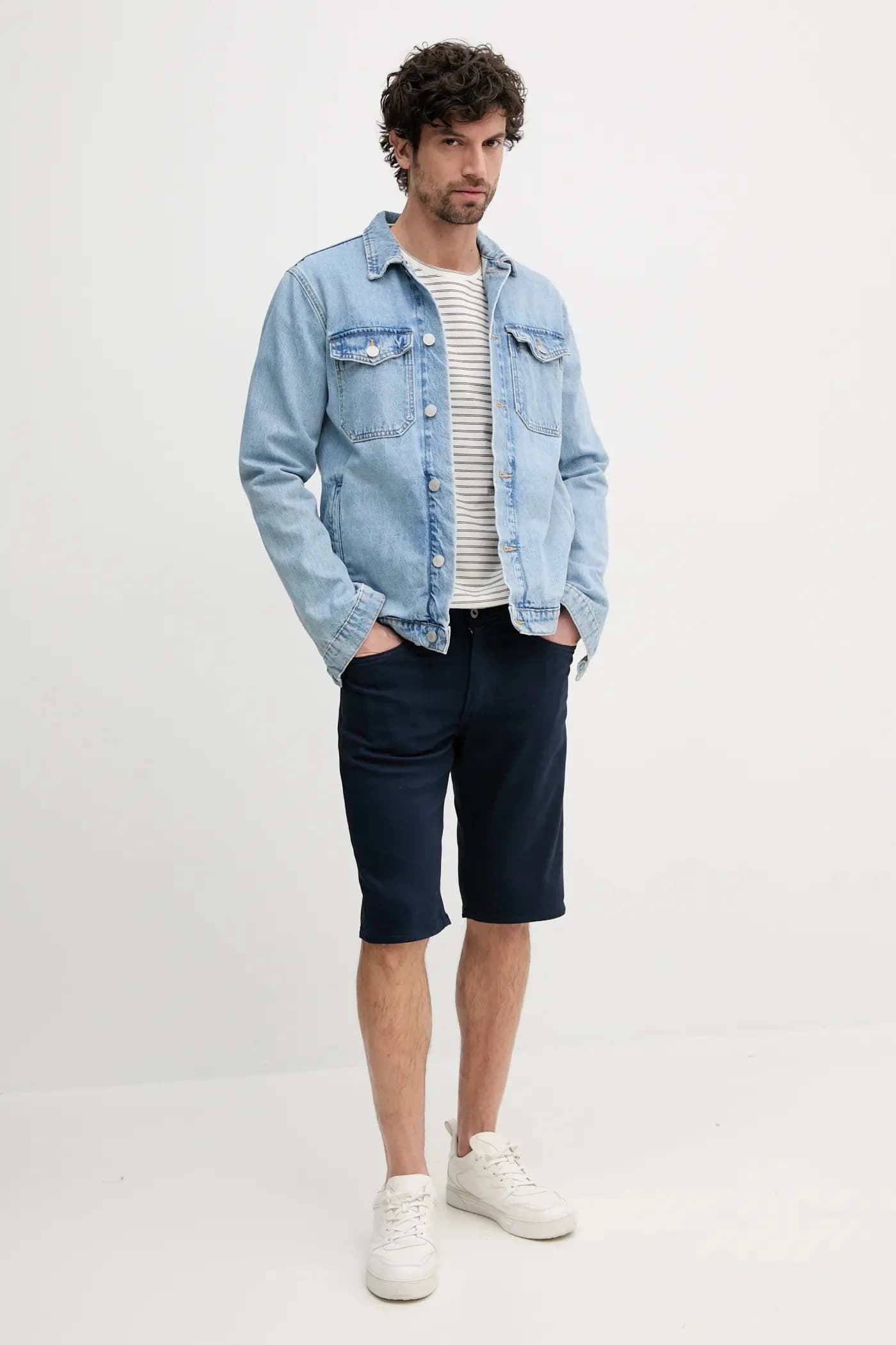 Футболка WEST STRIPED PURNEY TEE из смесового льна - фото 2