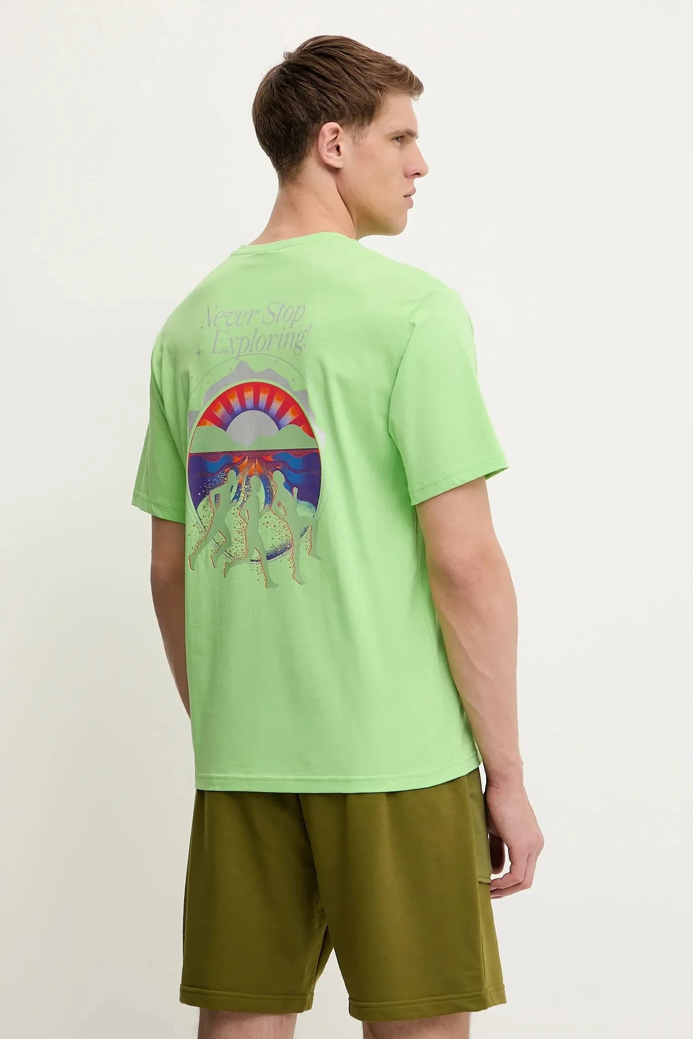 Свободная хлопковая футболка Never Stop