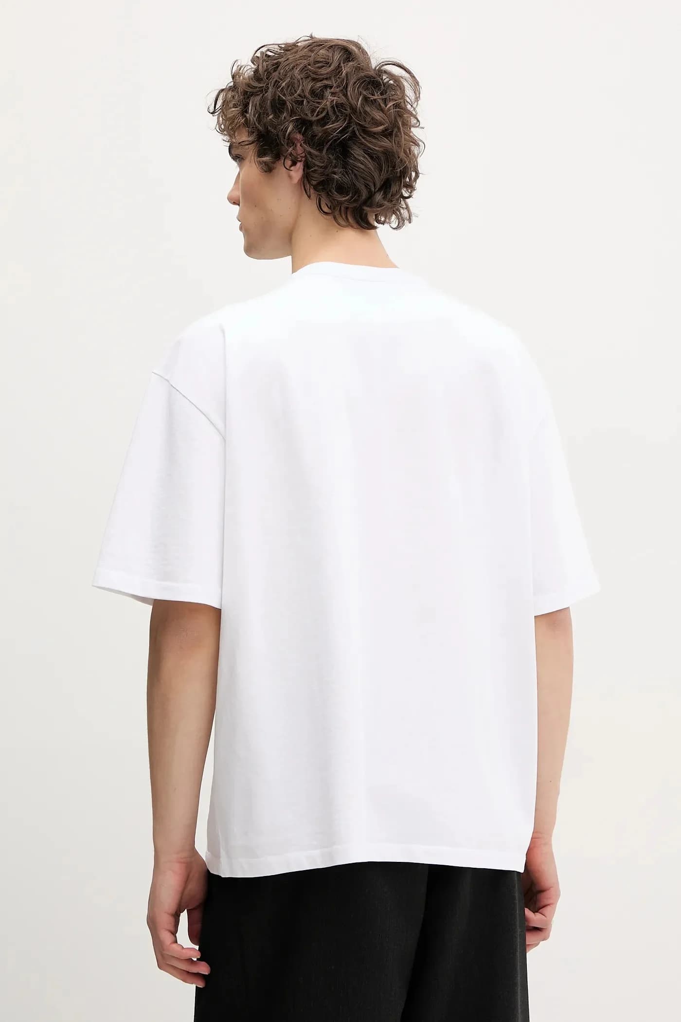 Хлопковая футболка свободного кроя с принтом «леденцы» в форме сердца - фото 3