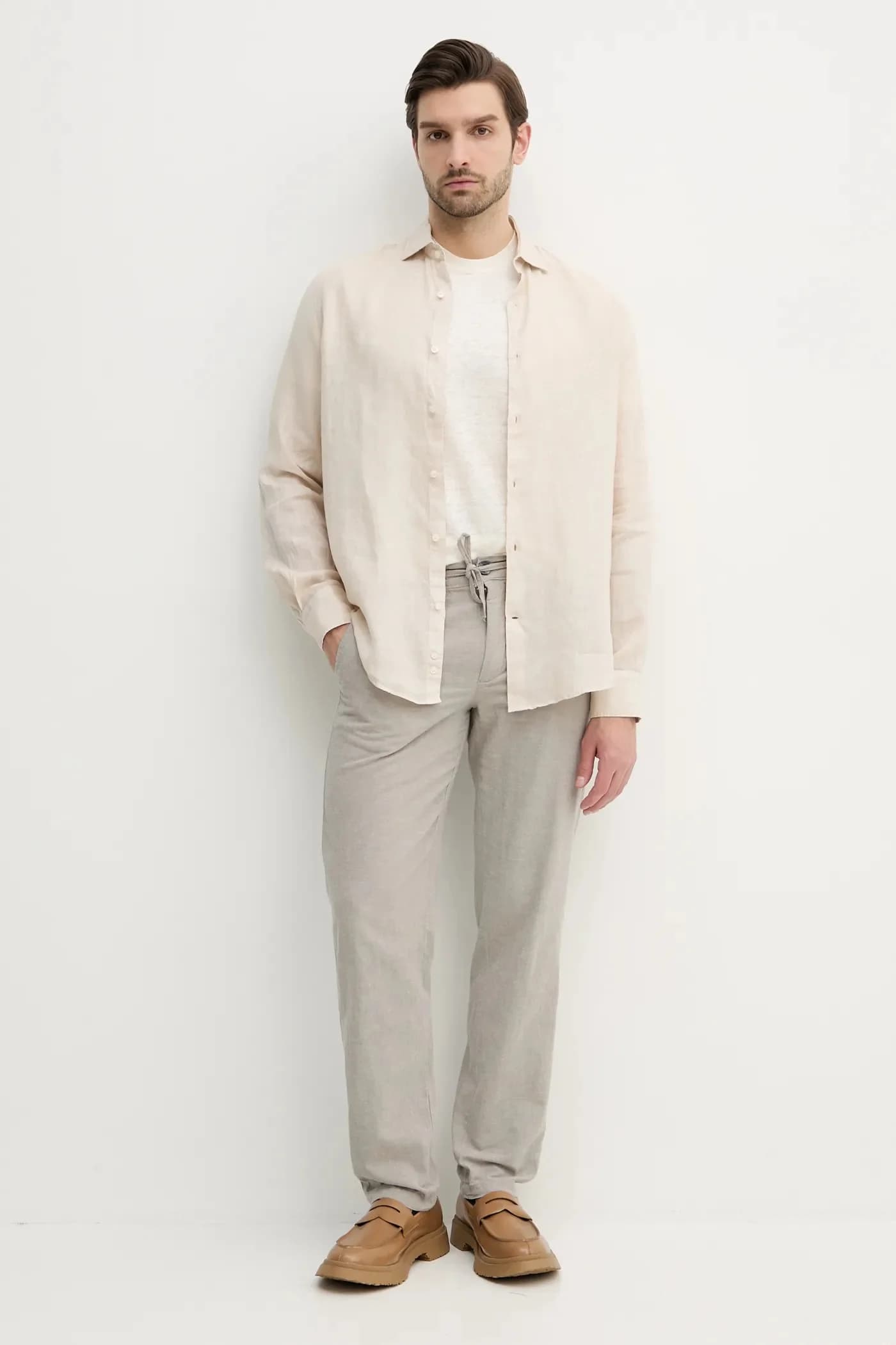 Льняная футболка - фото 2