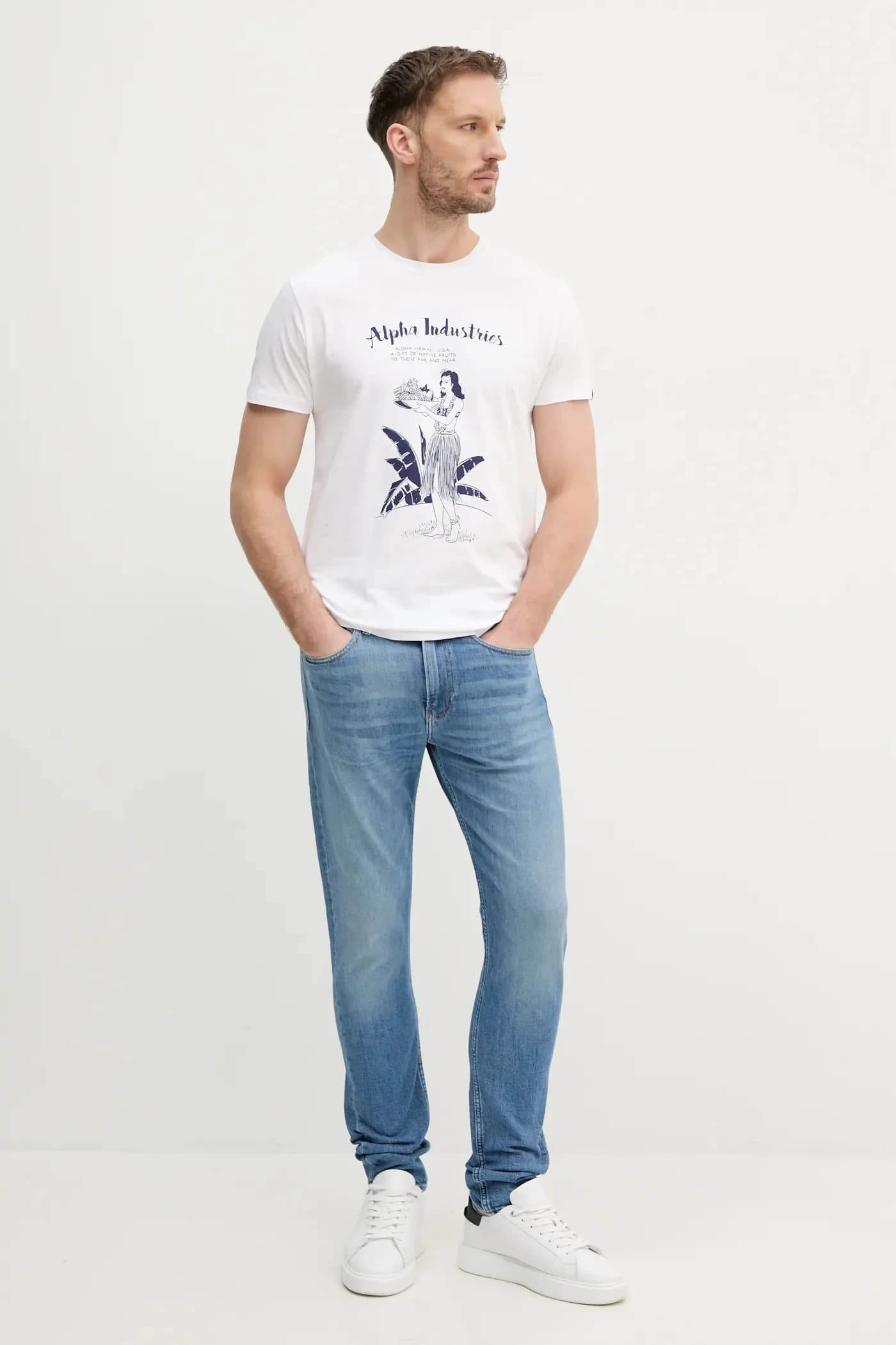 Хлопковая футболка Alpha Hawaii T - фото 2