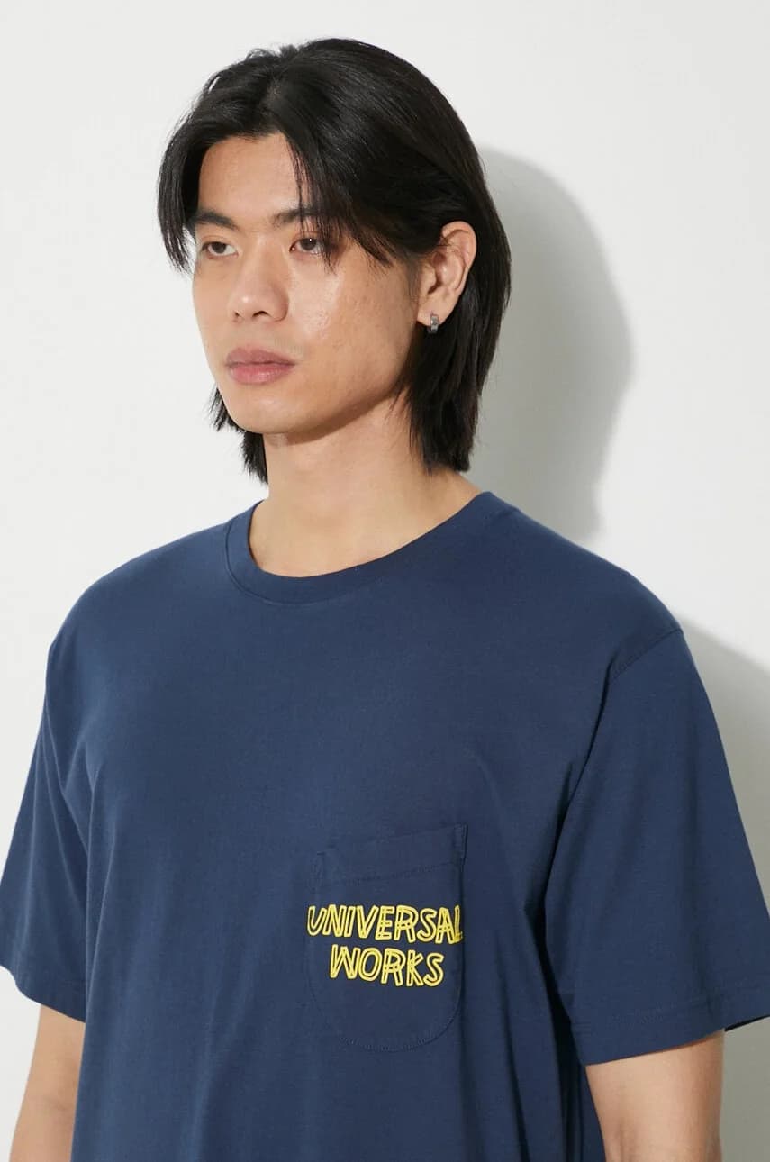 Хлопковая футболка с принтом и карманом - фото 5