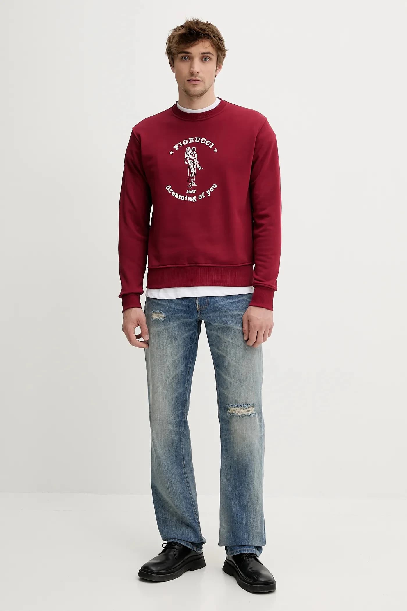 Белая футболка свободного кроя с принтом Dreaming of You - фото 2