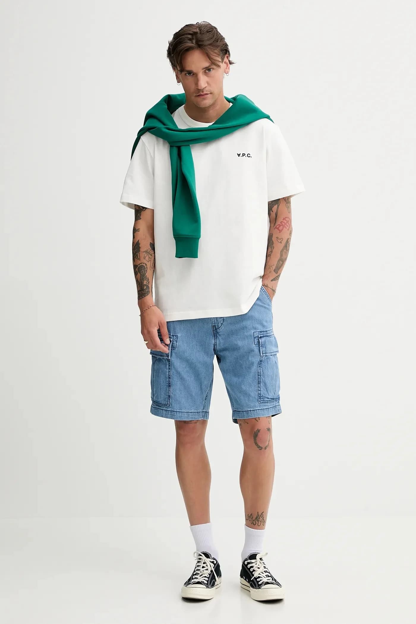 Хлопковая футболка свободного кроя petit vpc - фото 2