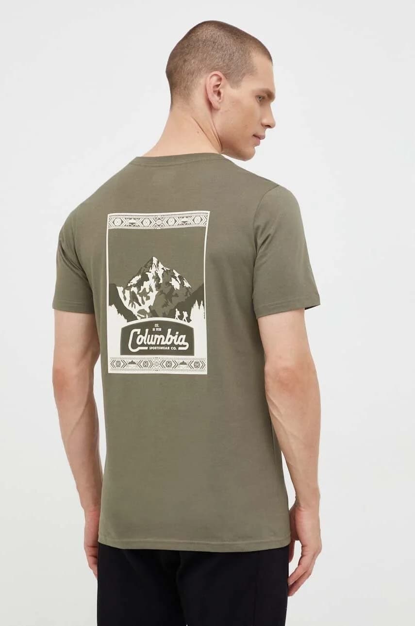 Хлопковая футболка зеленая для мужчин - фото 4