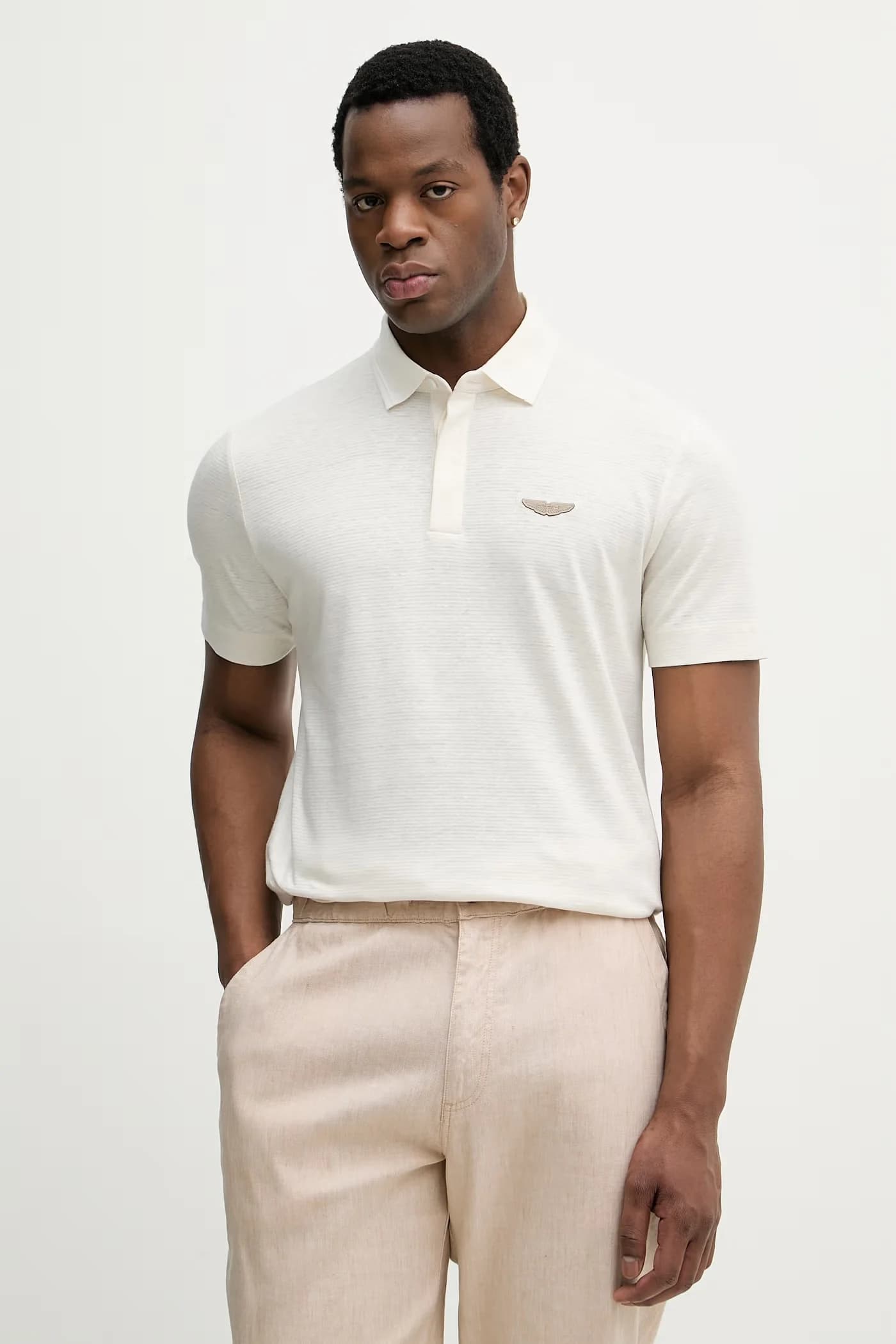 Поло из льна BOSS X ASTON MARTIN